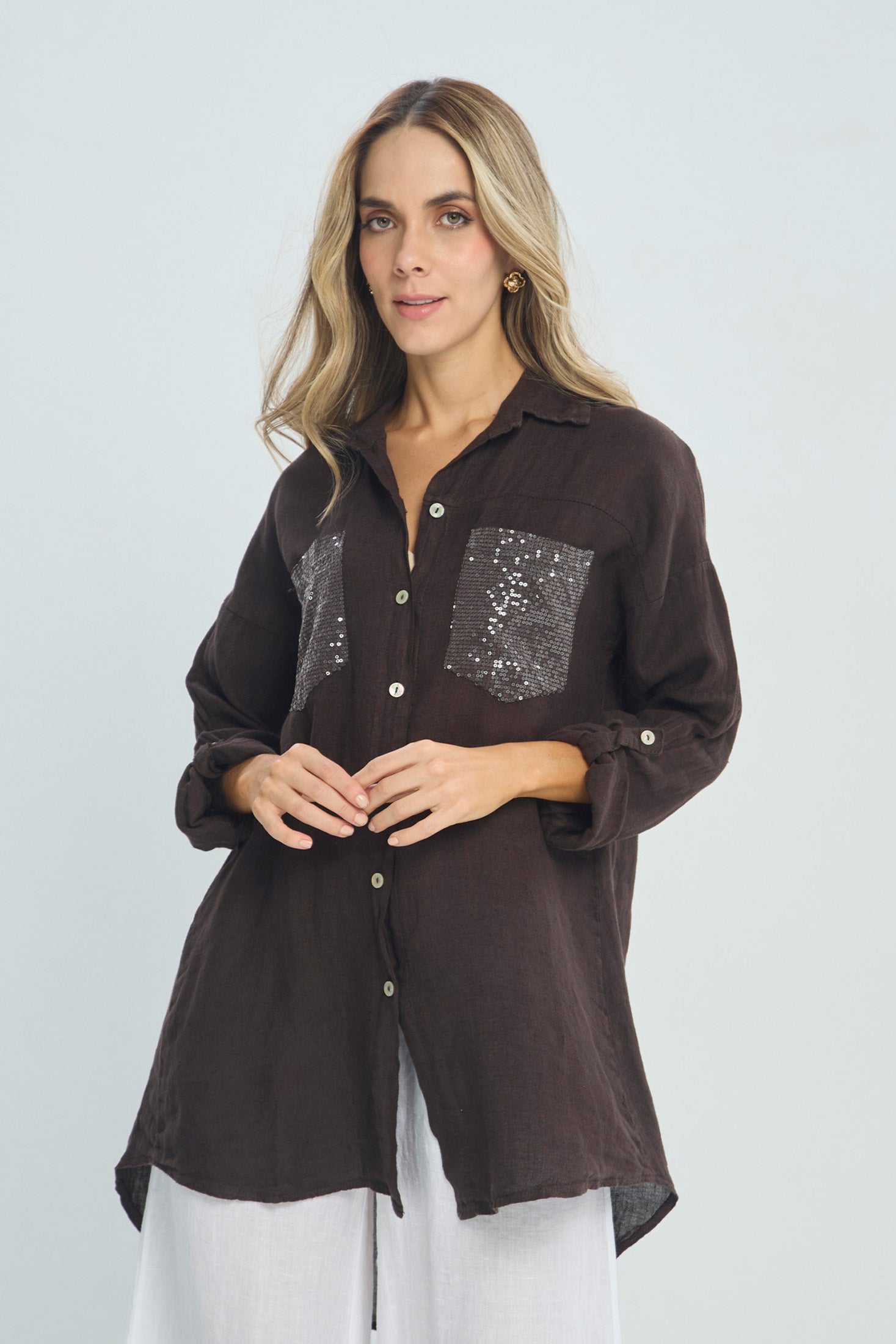 Camisa Túnica Lino - Outlet BYBLA Colombia