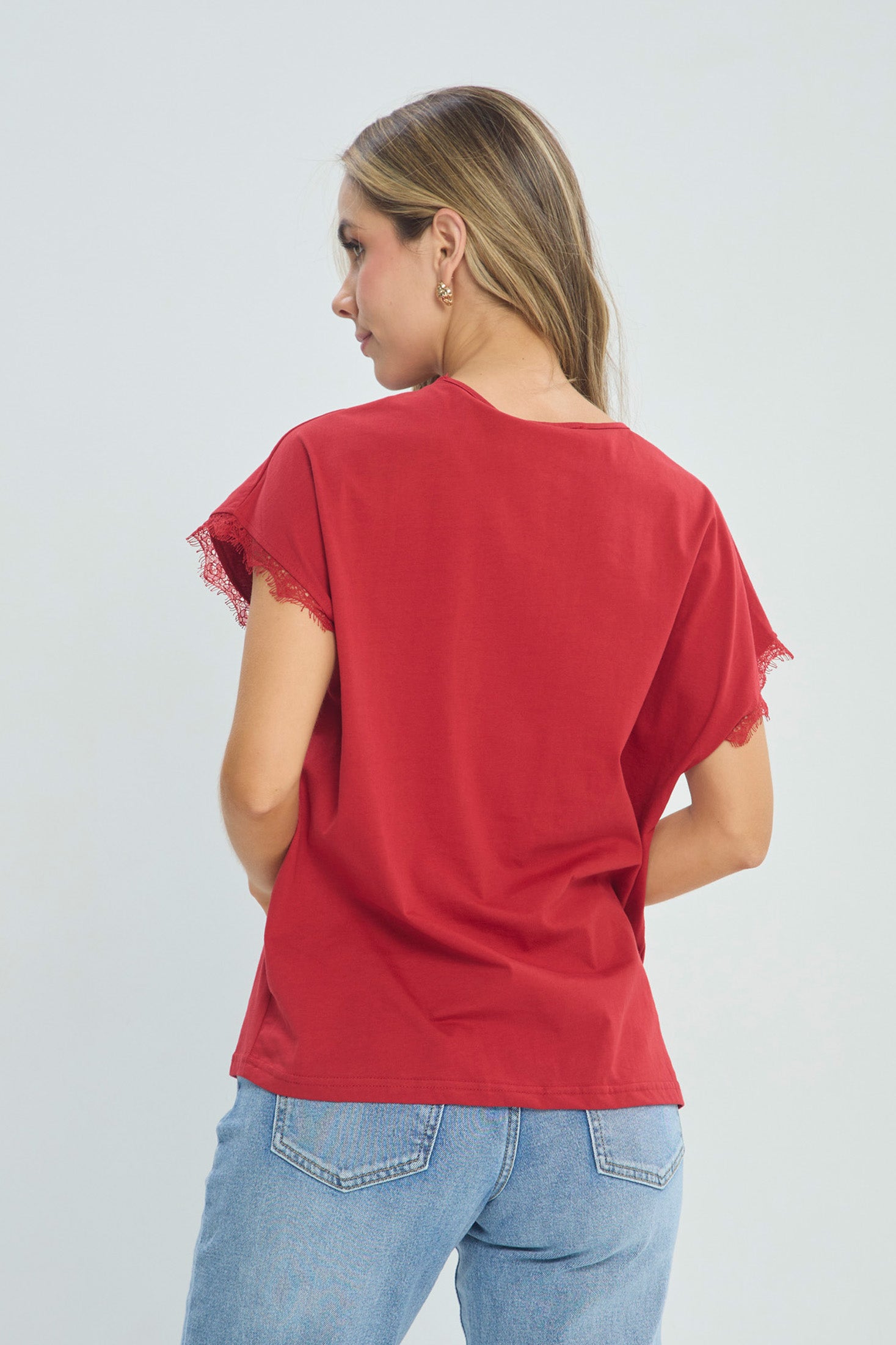 Camiseta Algodón Encaje vista 3 - Outlet BYBLA Colombia