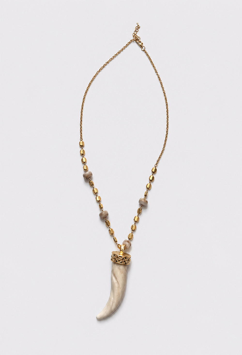 Collar Largo Colgante Colmillo