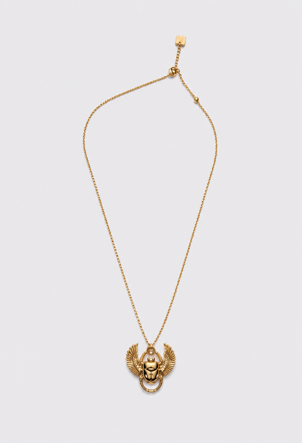 COLLAR CADENA DORADA DIJE ESCARABAJO