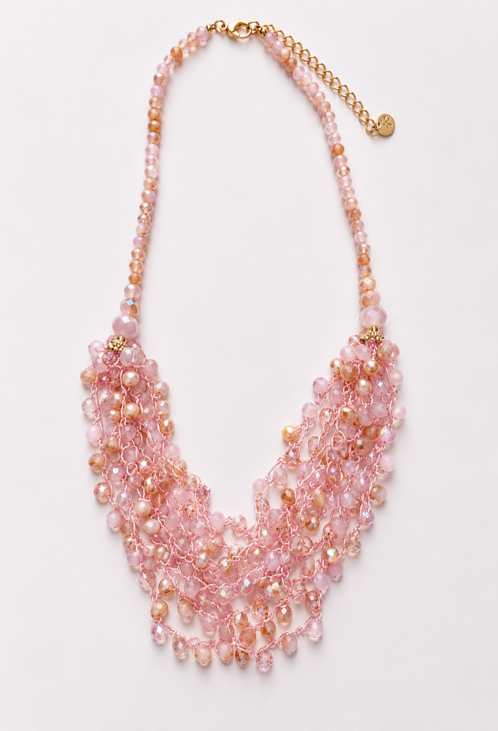 Collar Babero Rosado Iridiscente