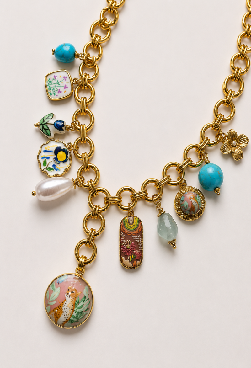 Collar Charms Pintados Fauna y Flora