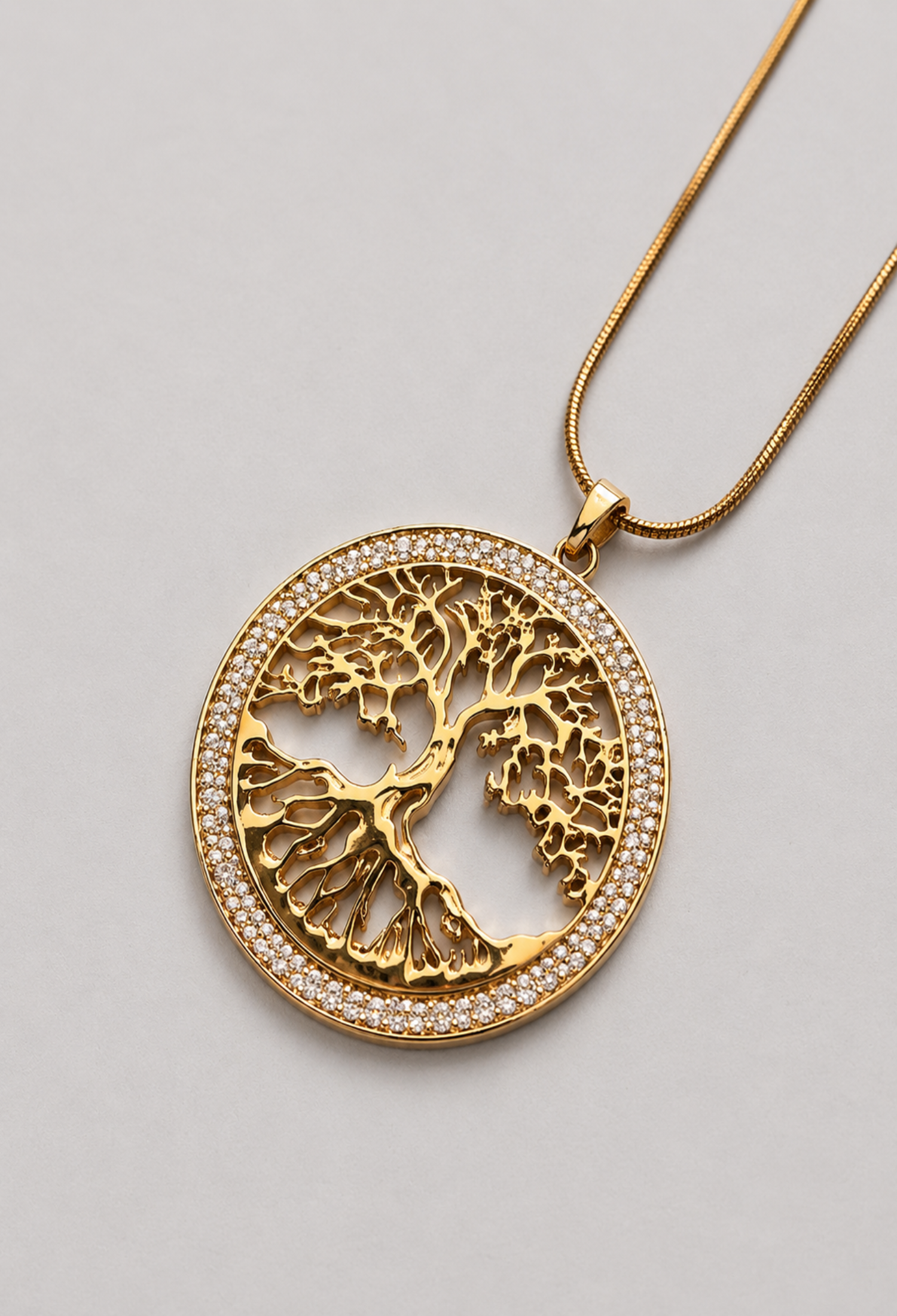 Collar Largo Medallón Árbol de la Vida