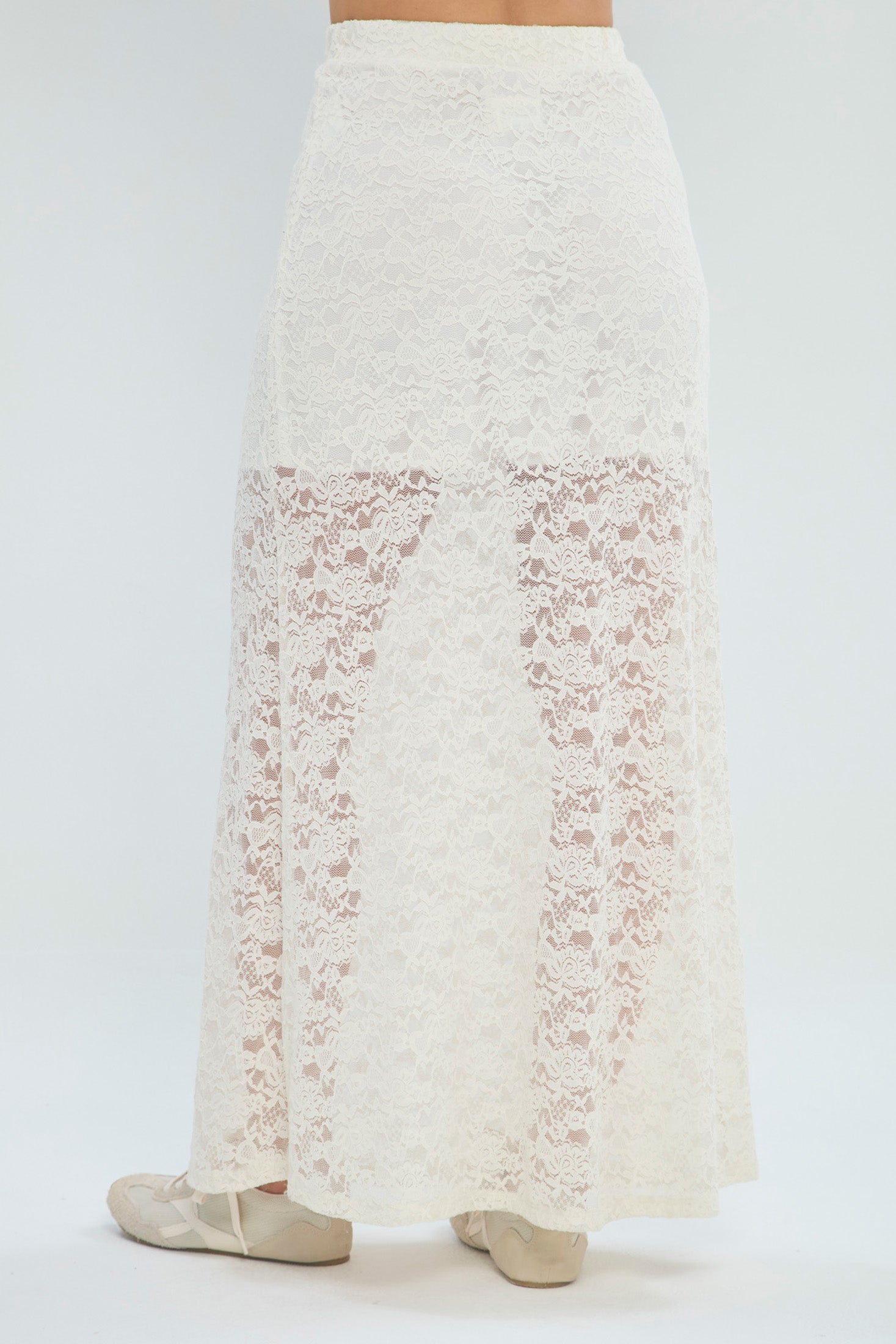 Falda Larga en Encaje vista 2 - Outlet BYBLA Colombia