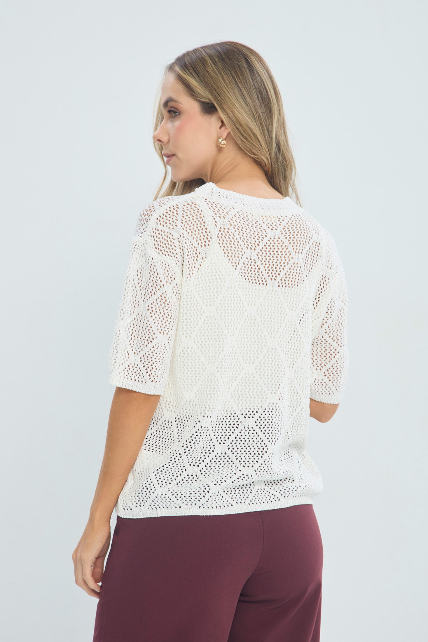 Sweater Tejido Calado vista 3 - Outlet BYBLA Colombia