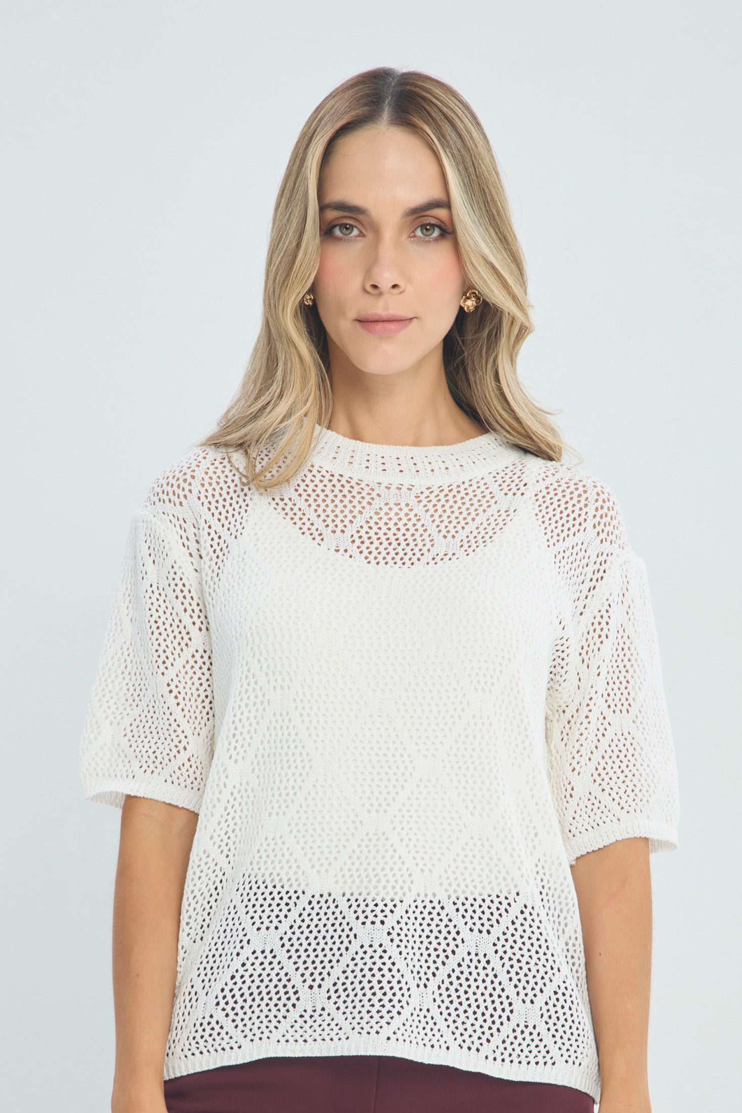 Sweater Tejido Calado - Outlet BYBLA Colombia