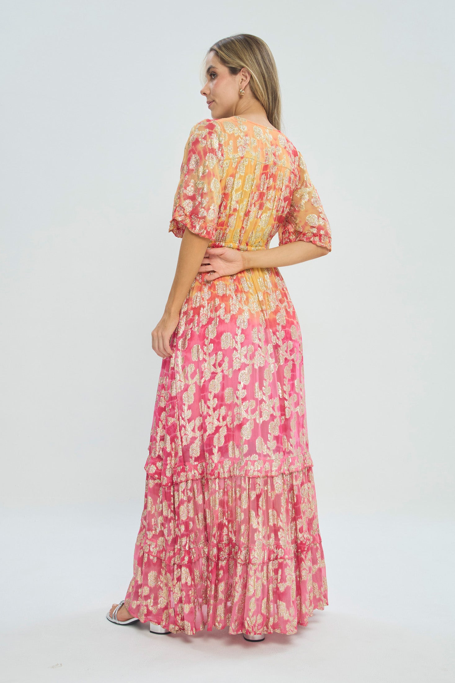 Vestido Lurex Dorado vista 3 - Outlet BYBLA Colombia