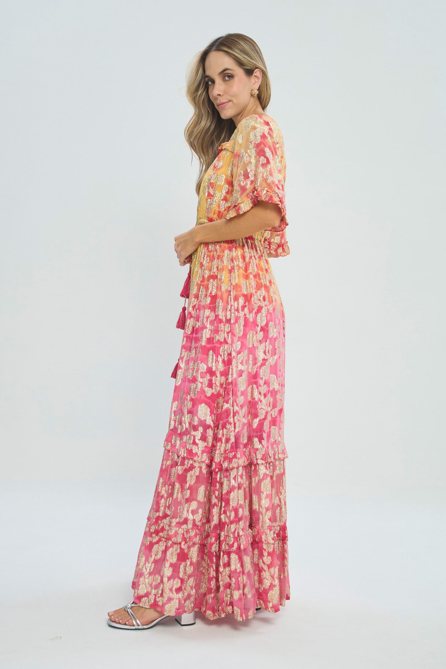 Vestido Lurex Dorado vista 2 - Outlet BYBLA Colombia