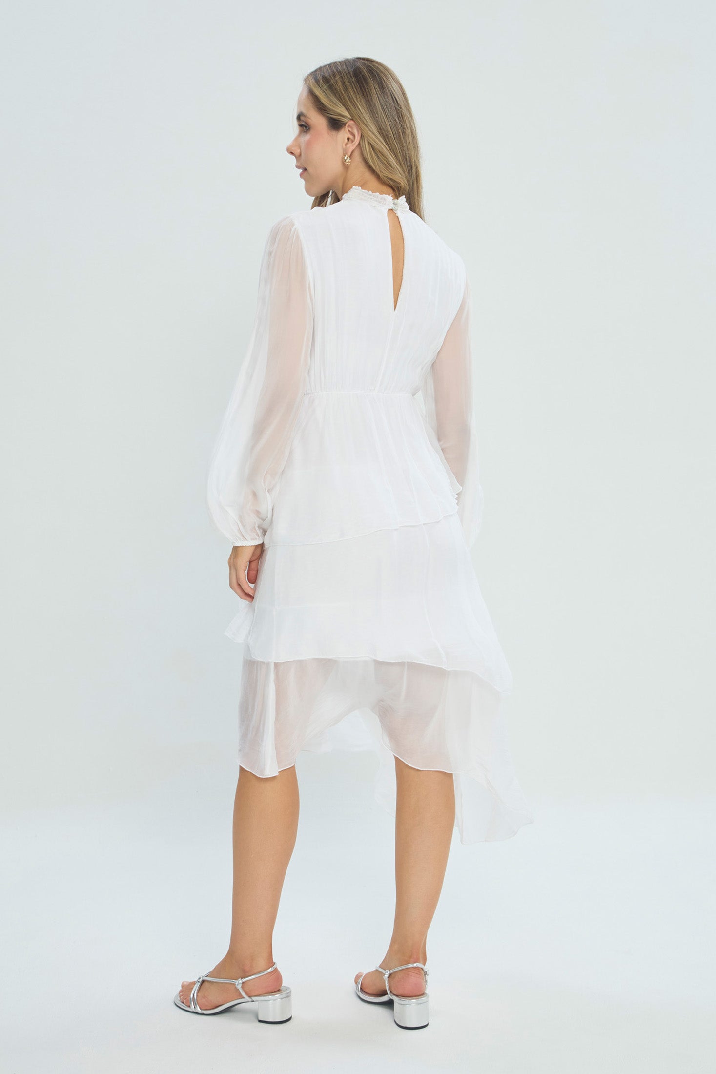 Vestido Midi Encaje vista 3 - Outlet BYBLA Colombia
