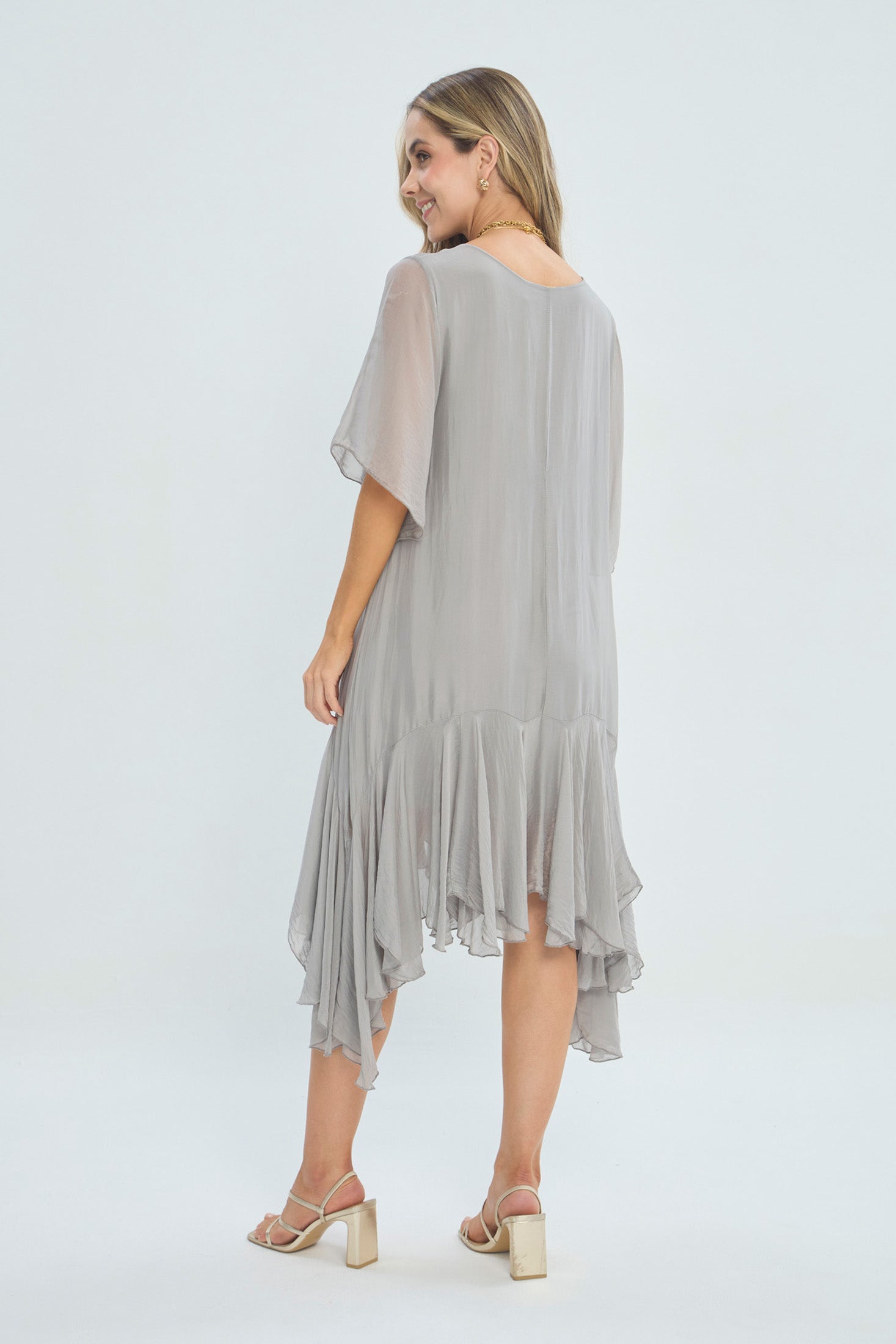 Vestido Seda Corto vista 3 - Outlet BYBLA Colombia