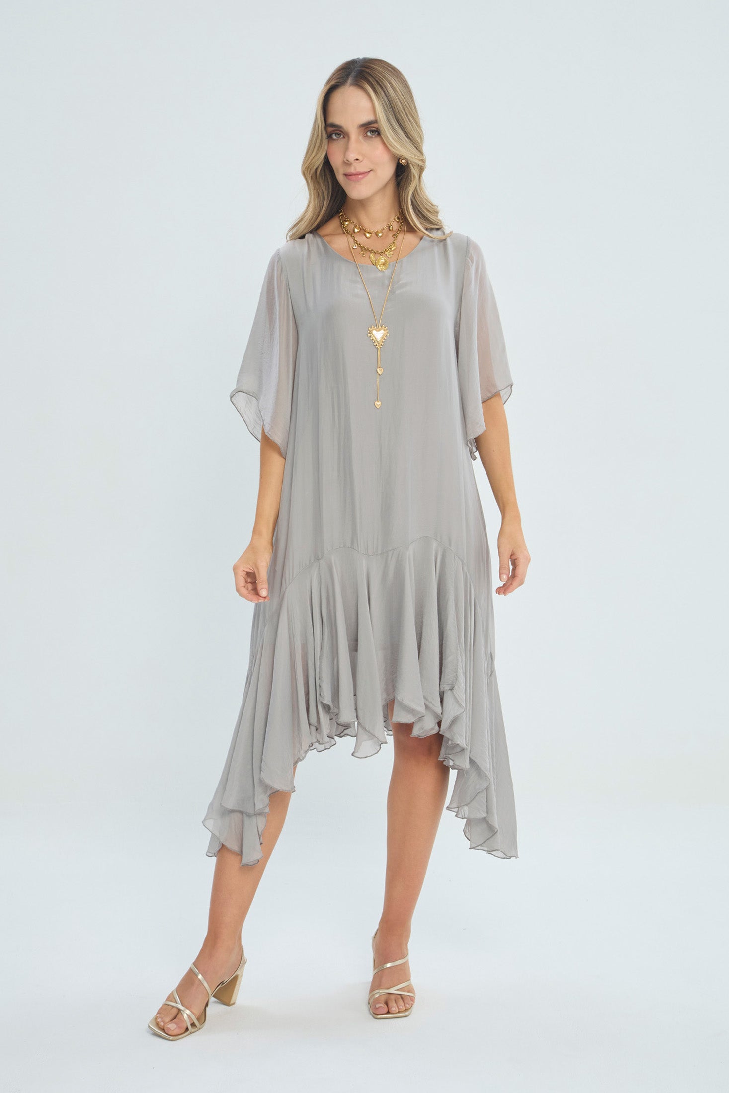 Vestido Seda Corto - Outlet BYBLA Colombia