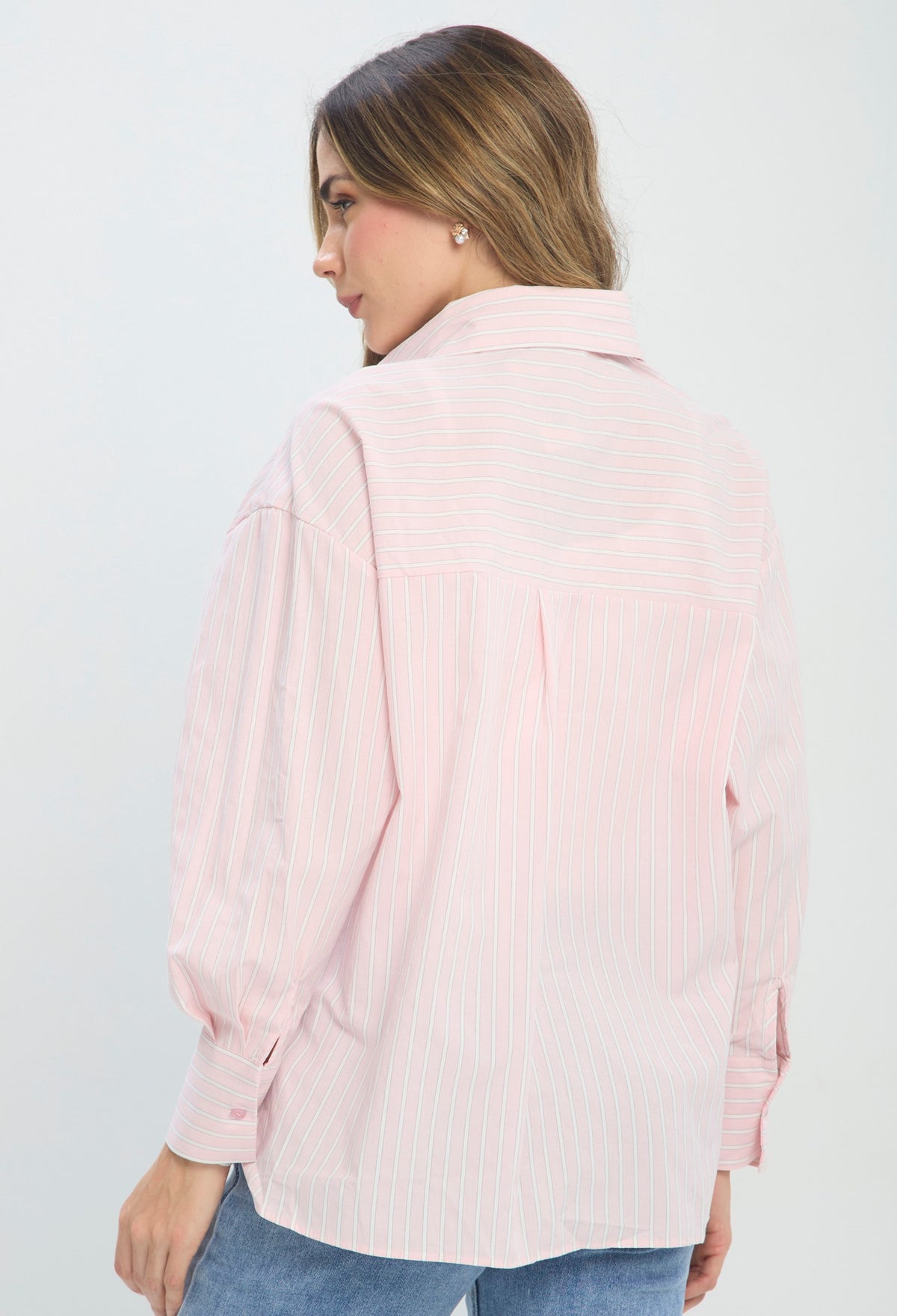 Camisa Bordado Floral Rosa rosa BYBLA Colombia - vista 5