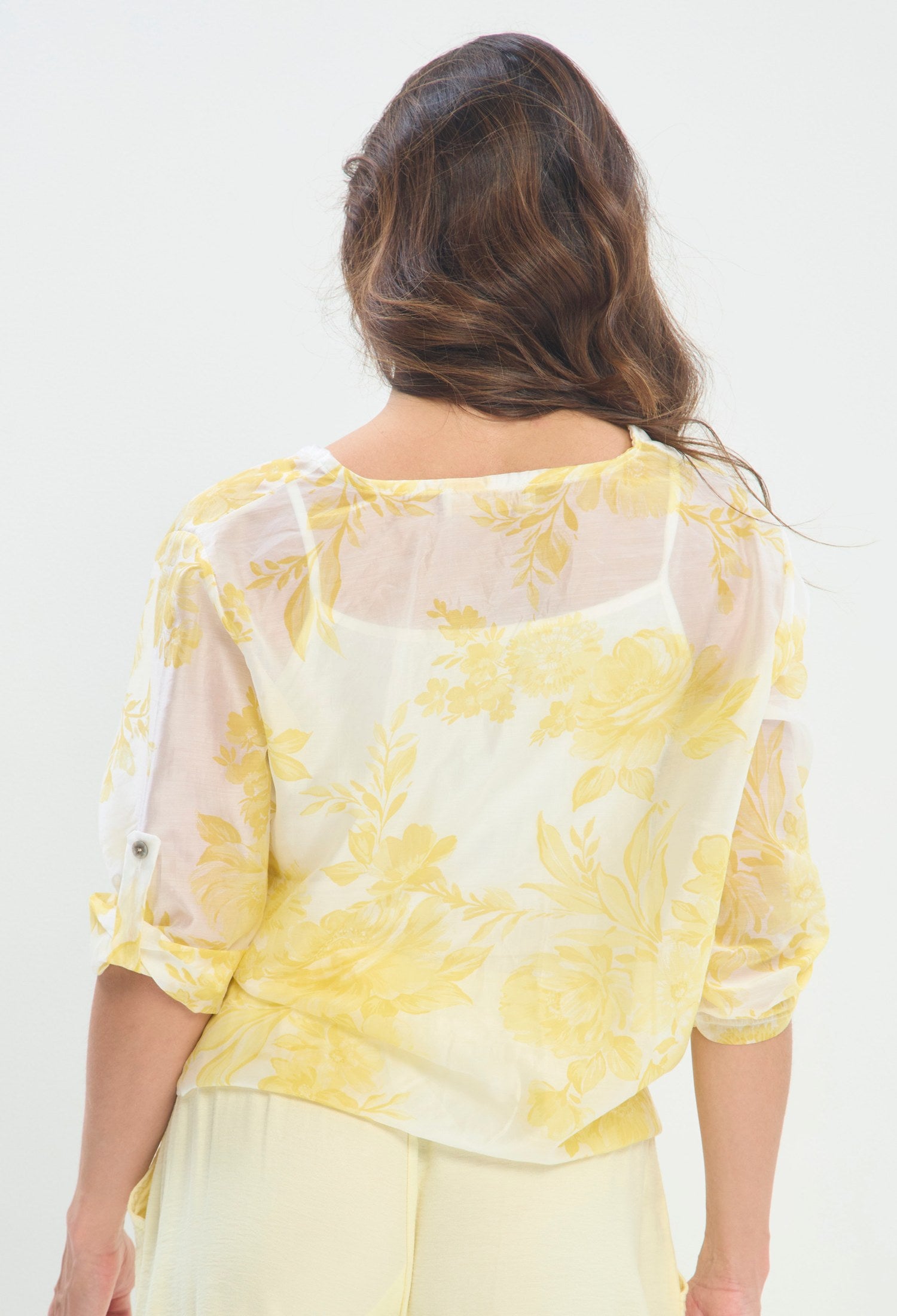 Blusa Floral Anudada amarillo floral BYBLA - vista 3