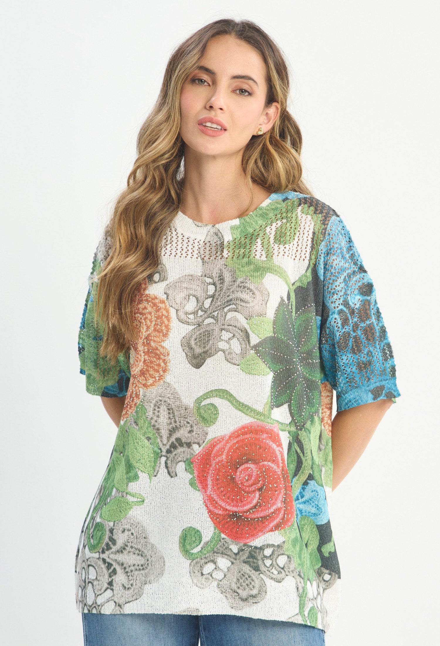 Blusa Manga Corta Multicolor - BYBLA outlet