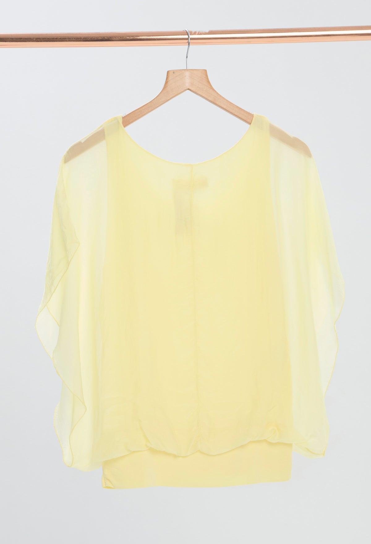 Blusa Manga Kimono Fluida Amarillos