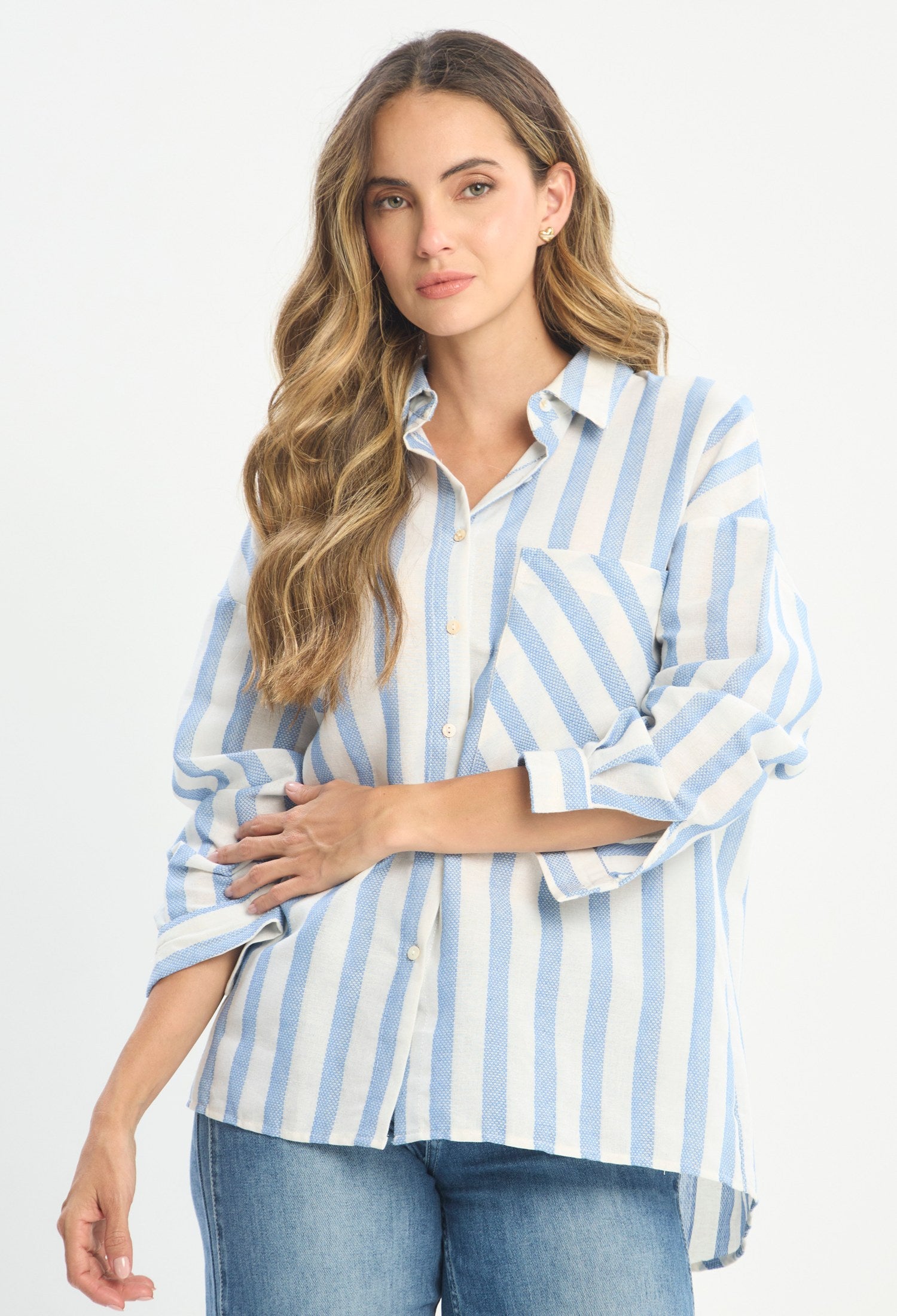 Blusa Manga Larga Blanco - BYBLA outlet - vista 2