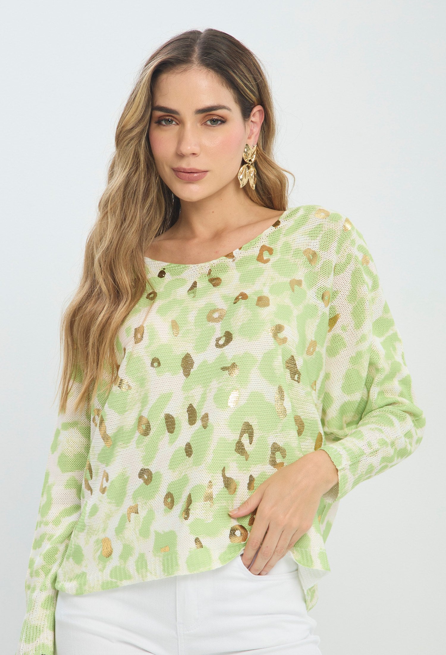 Buzo Estampado Lentejuelas verde BYBLA Colombia