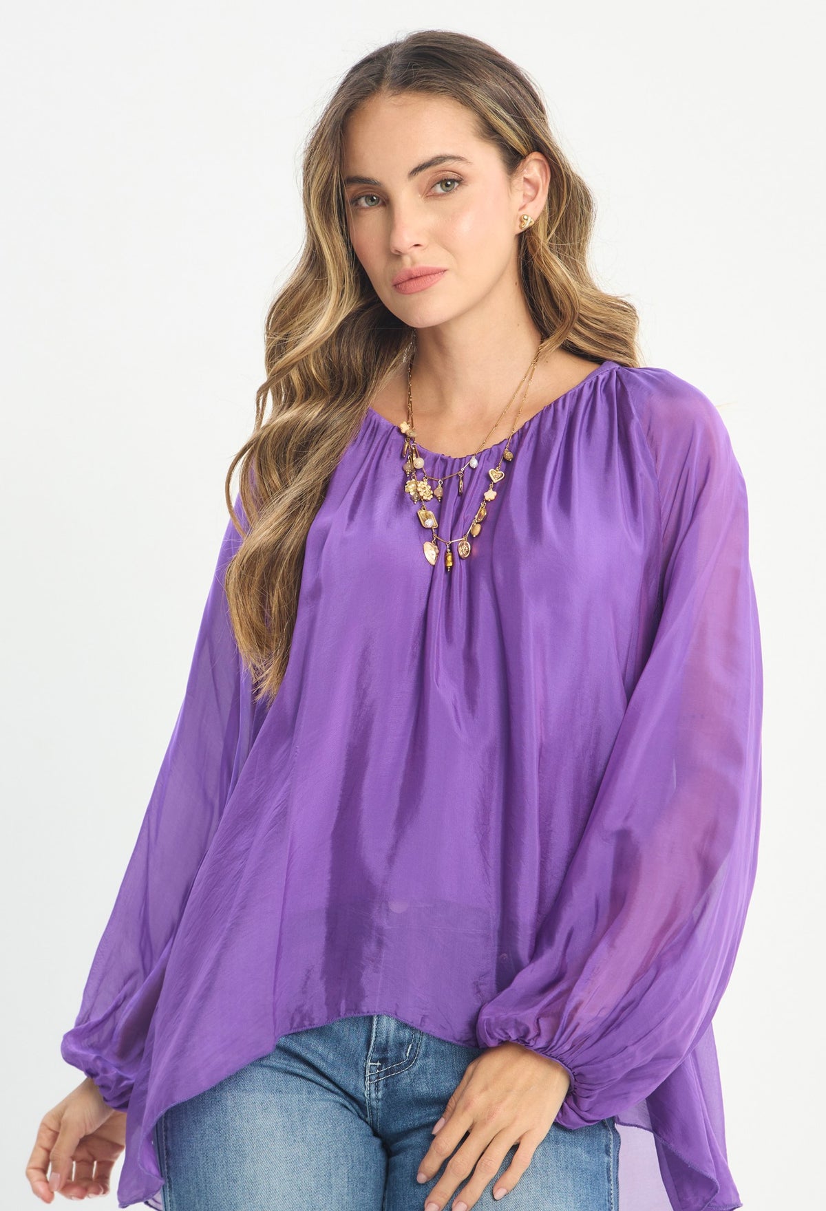 Blusa Manga Larga Morado - BYBLA outlet
