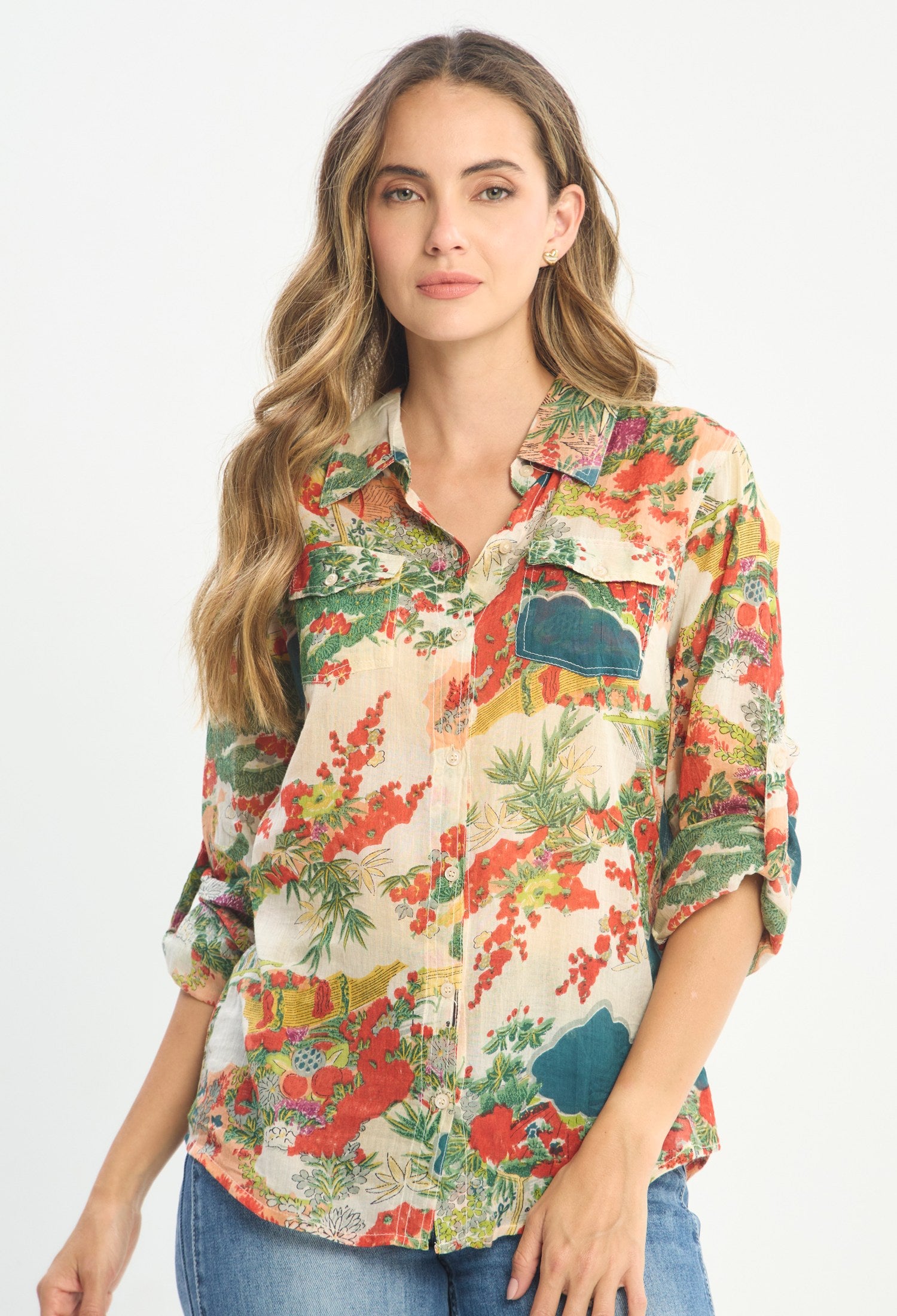 Blusa Manga Larga Multicolor - BYBLA outlet