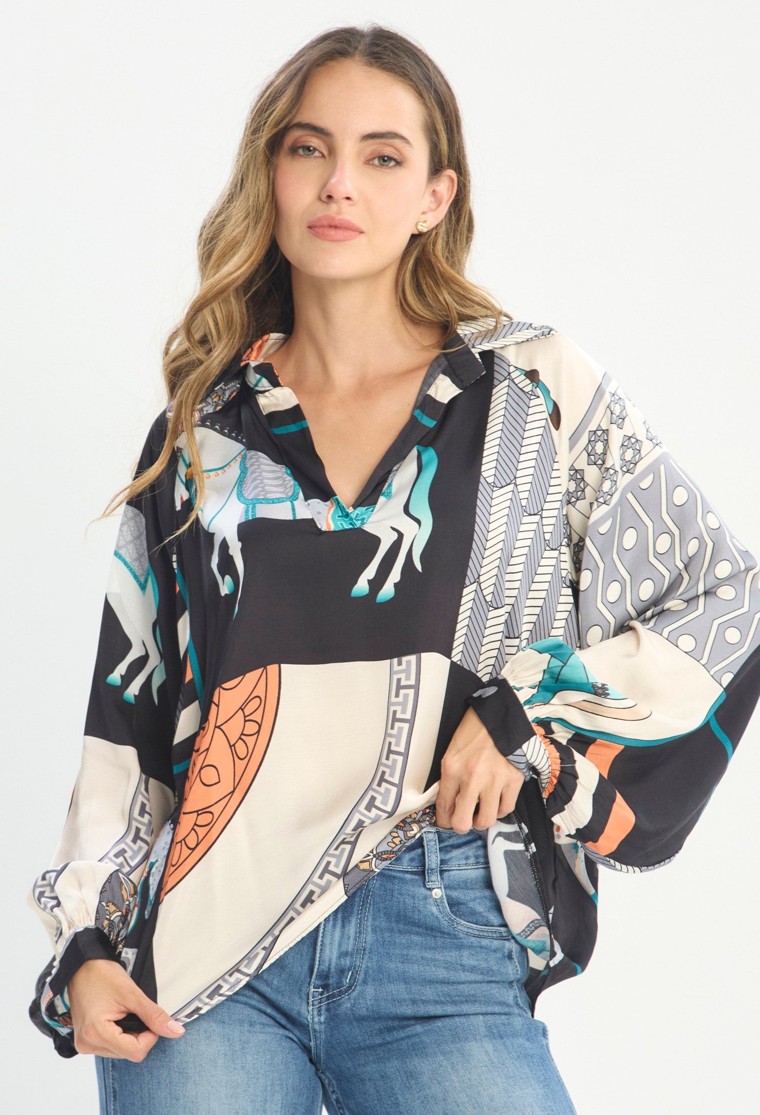 Blusa Manga Larga Negro - BYBLA outlet