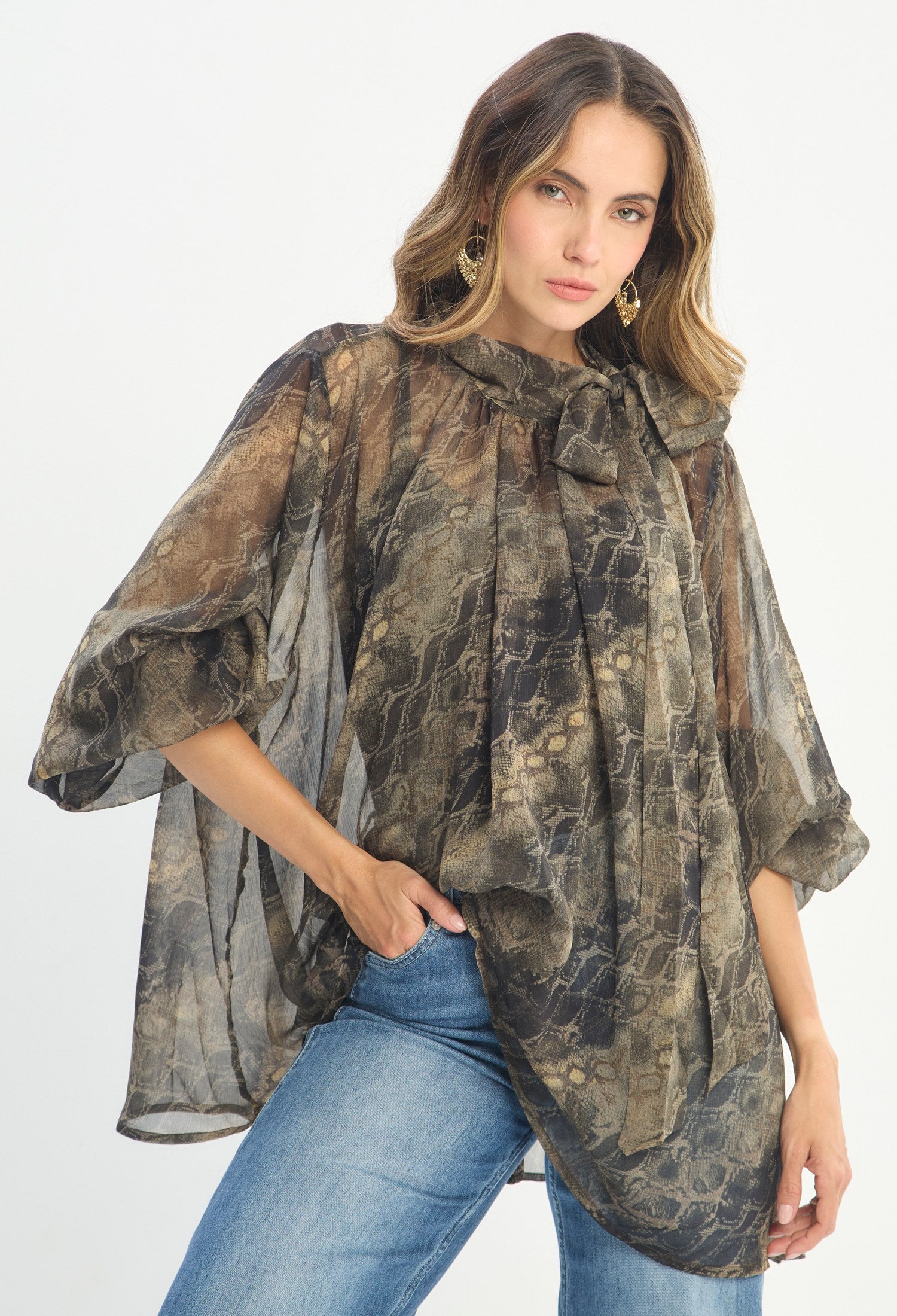 Blusa Manga Larga Verde - BYBLA outlet