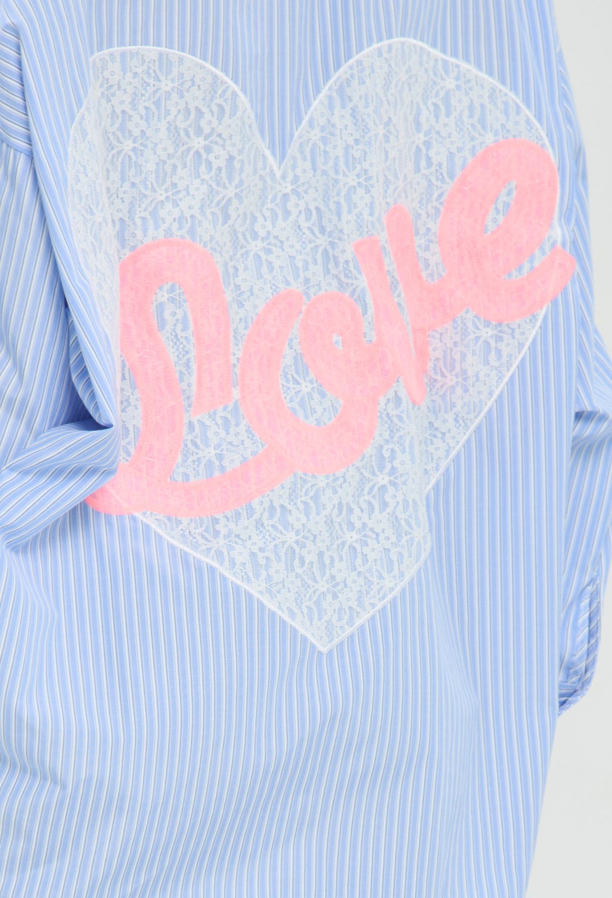 Camisa Rayas Oversize azul BYBLA Colombia - vista 3