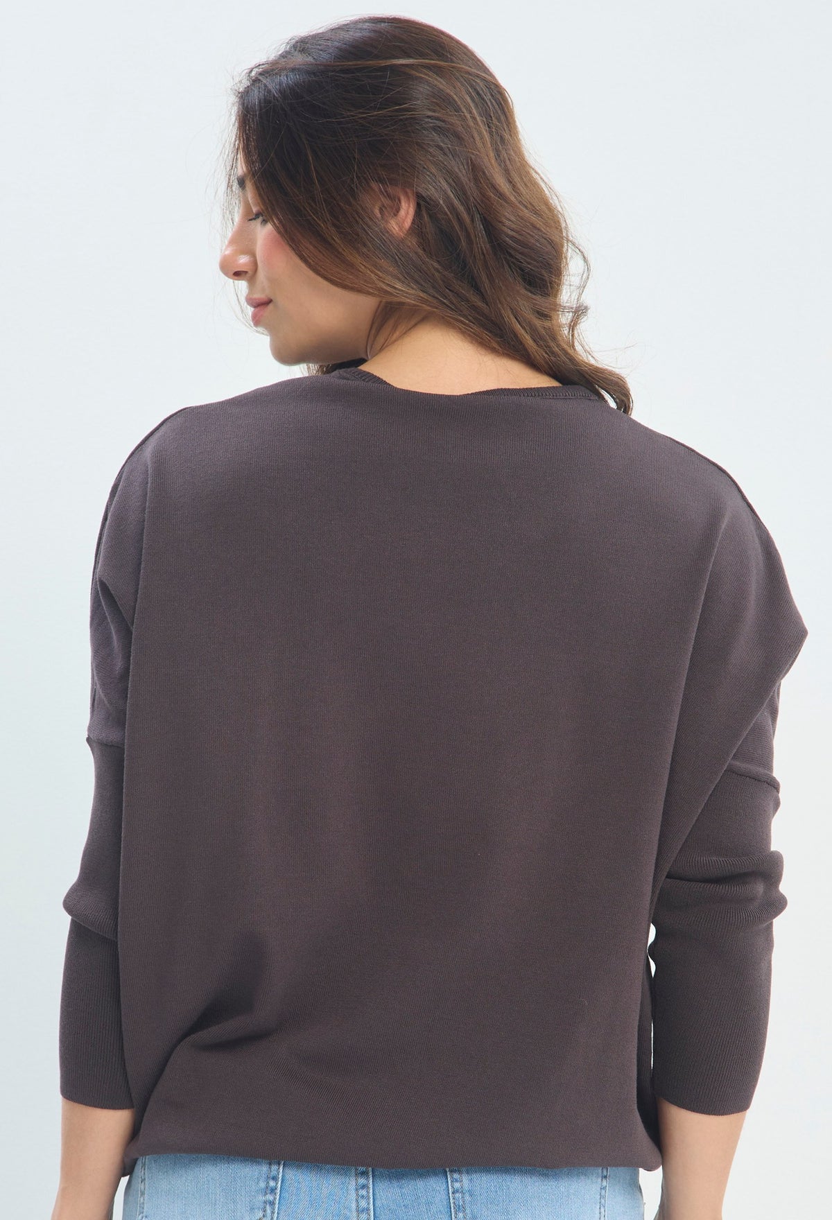 Blusa Punto Flores Bordadas beige arena BYBLA - vista 4