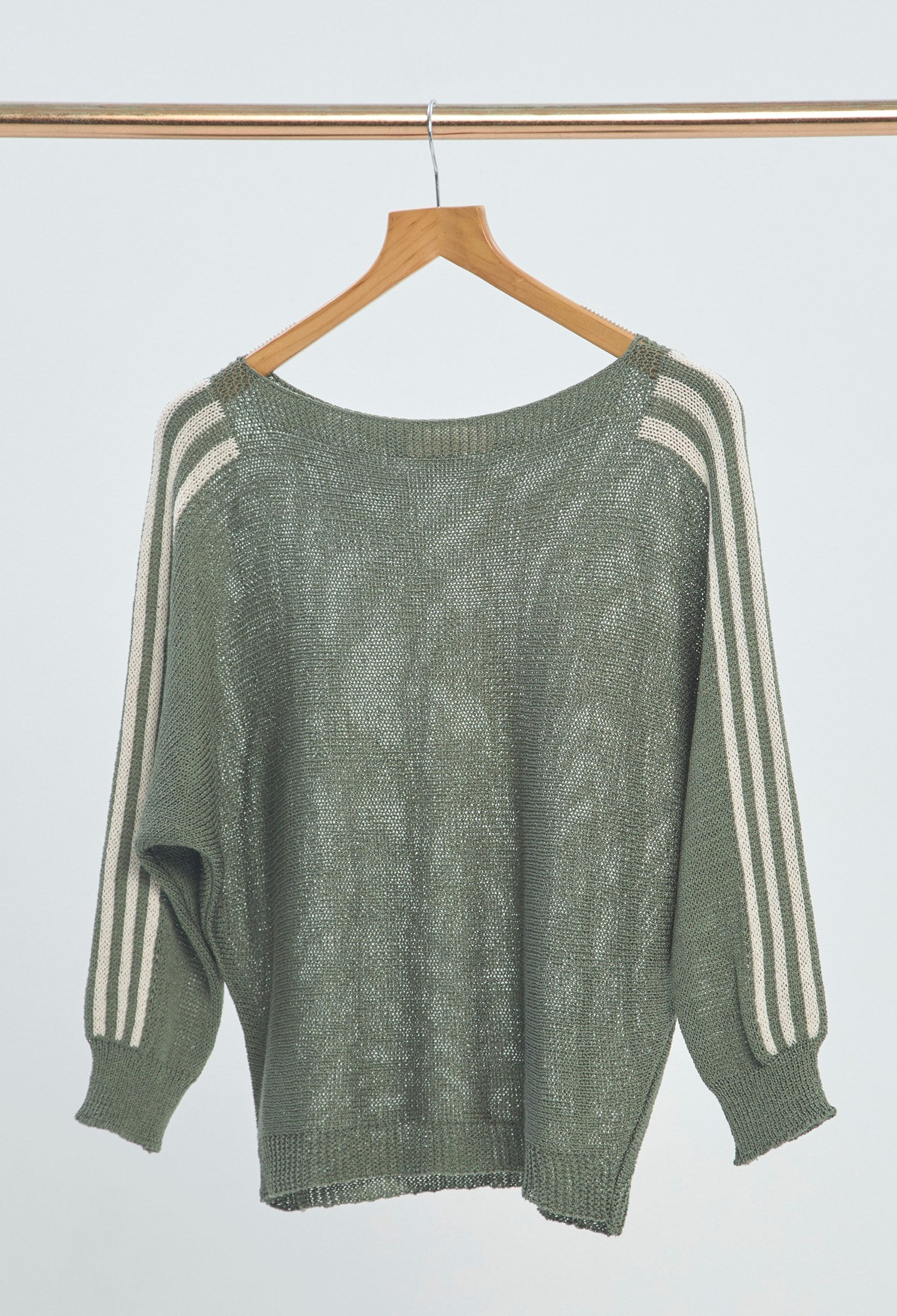 Blusa Punto Rayas Contraste verde BYBLA