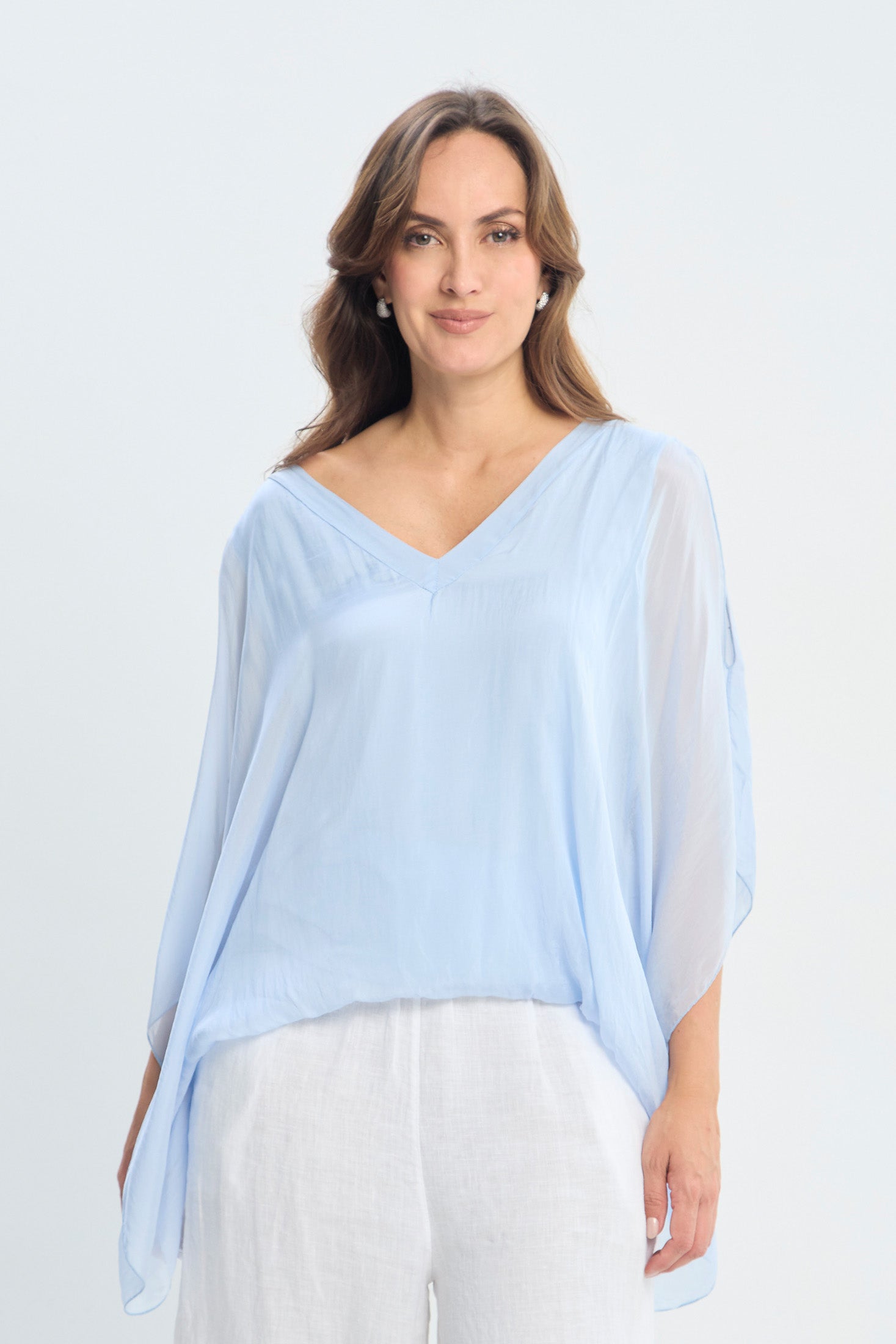 Blusa en Seda con Hombros Descubiertos NEW