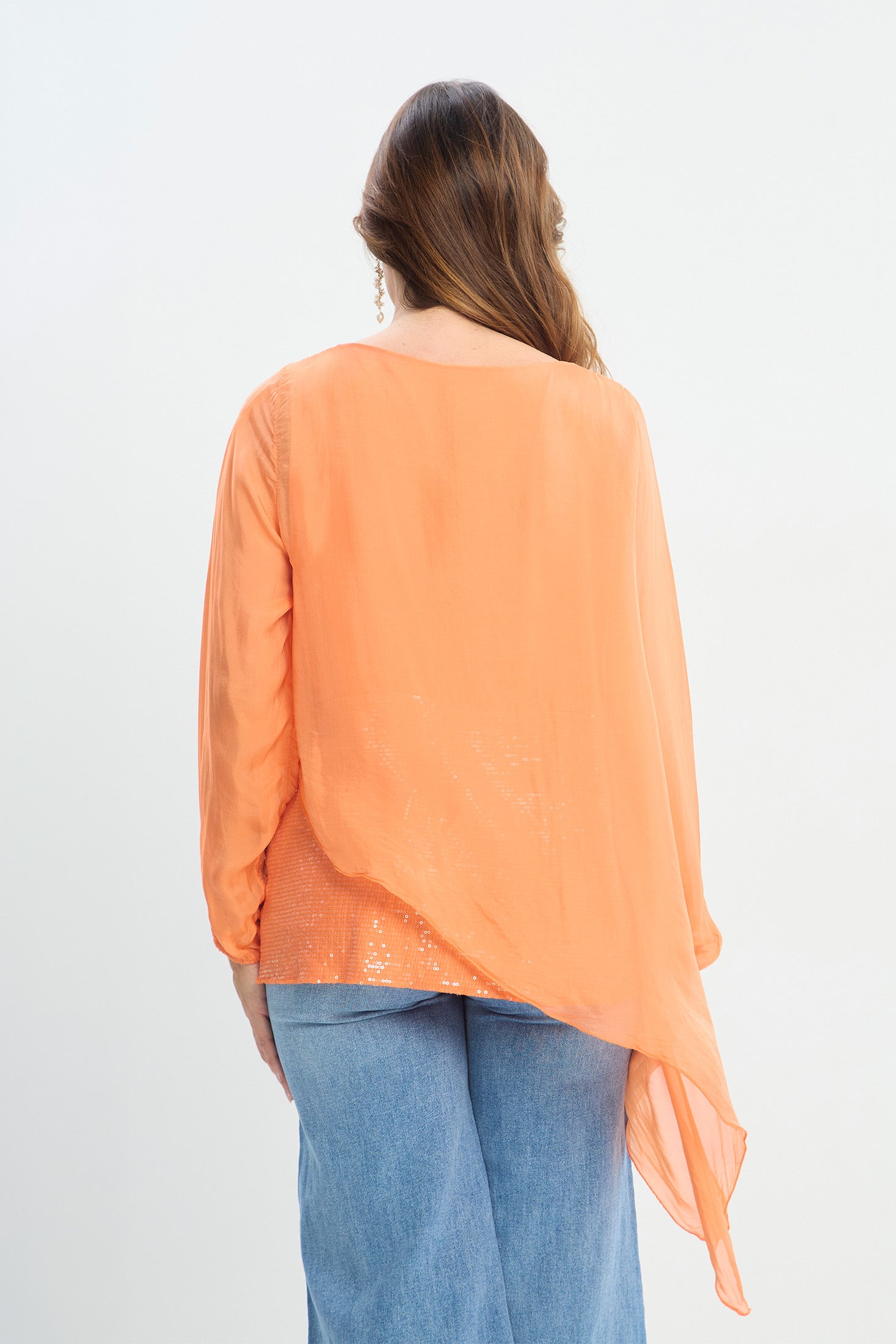 Blusa Seda Cascada con Lentejuelas NEW vista 5 - BYBLA Colombia