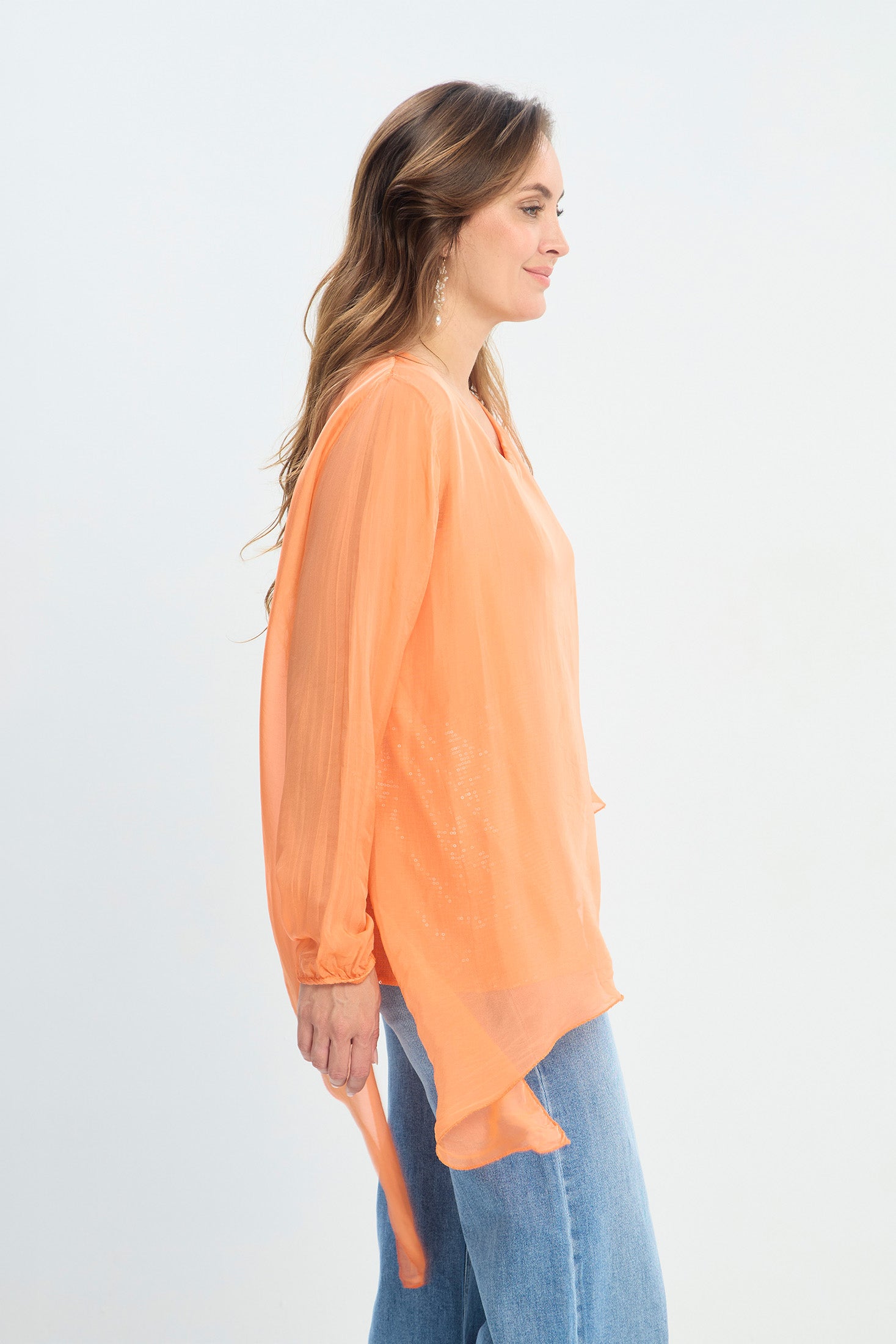 Blusa Seda Cascada con Lentejuelas NEW vista 6 - BYBLA Colombia