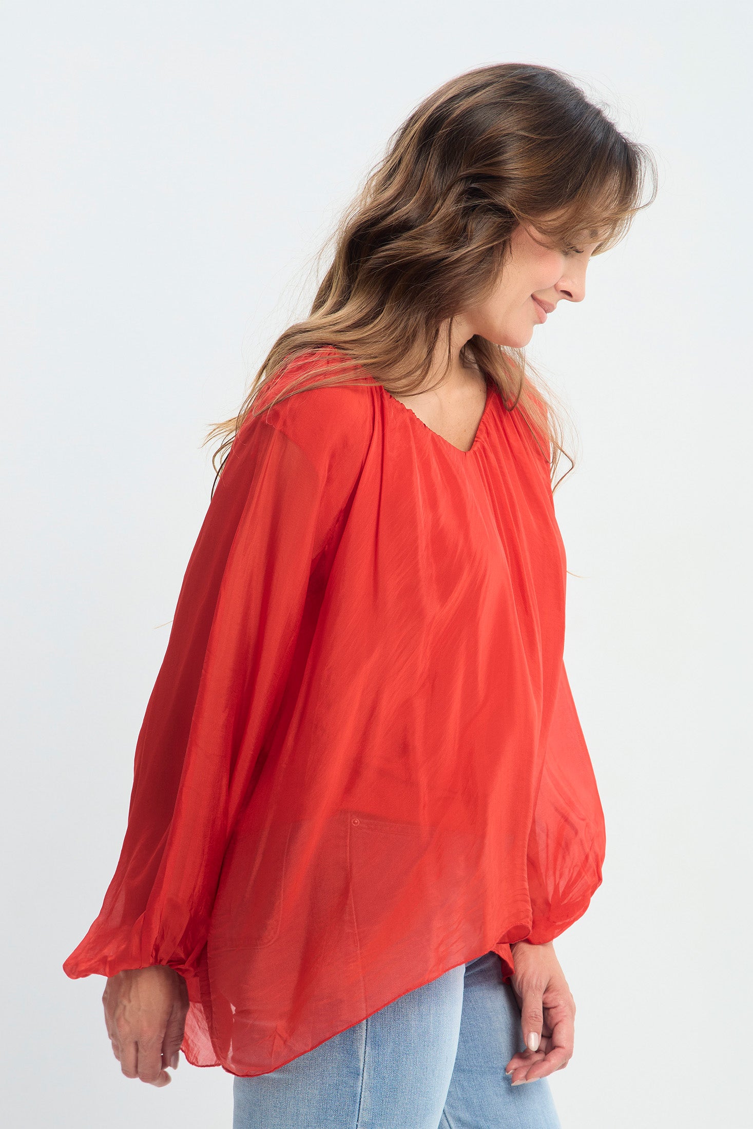 Blusa en Seda Italiana Manga Larga NEW vista 5 - BYBLA Colombia