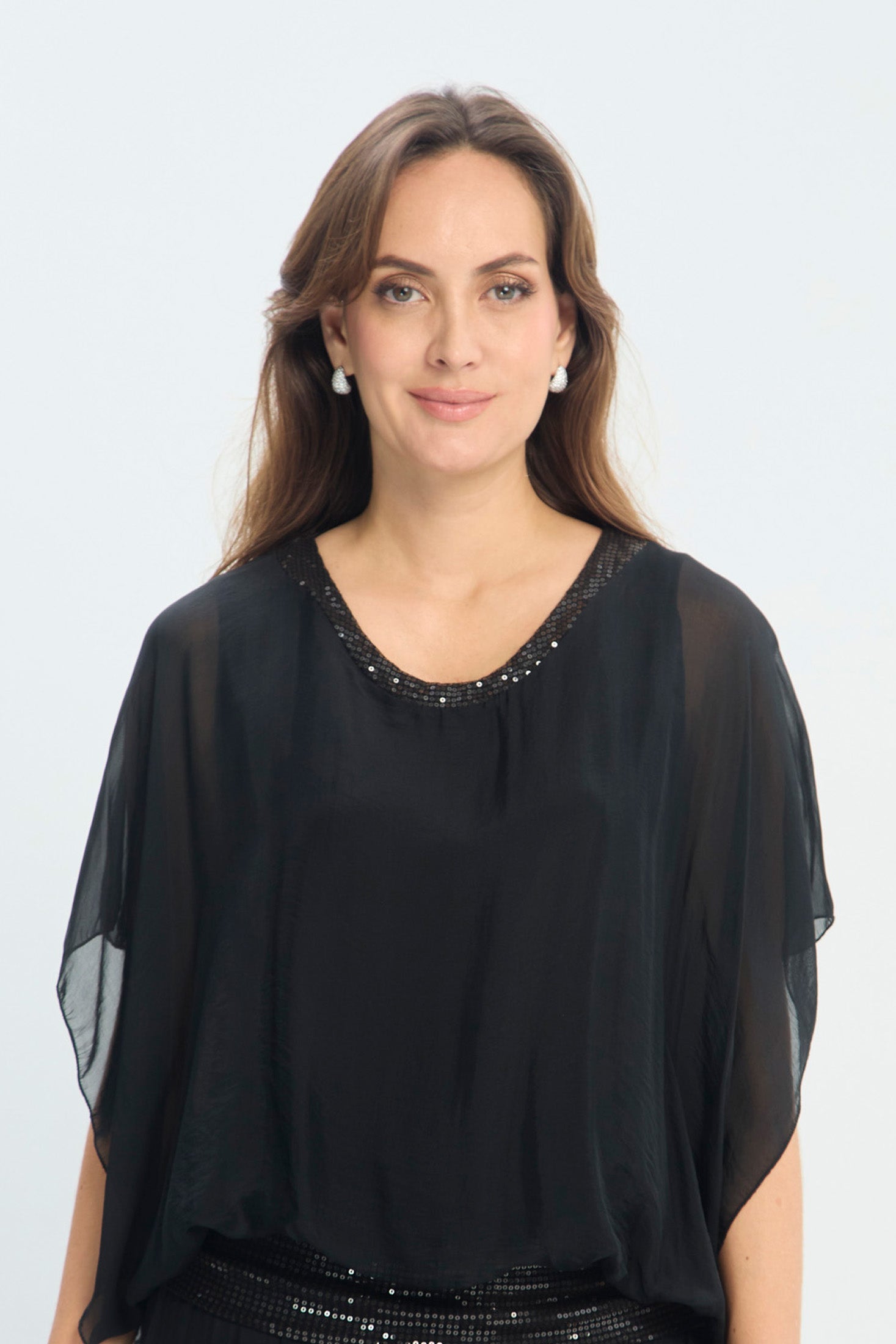 Blusa en Seda con Lentejuelas NEW