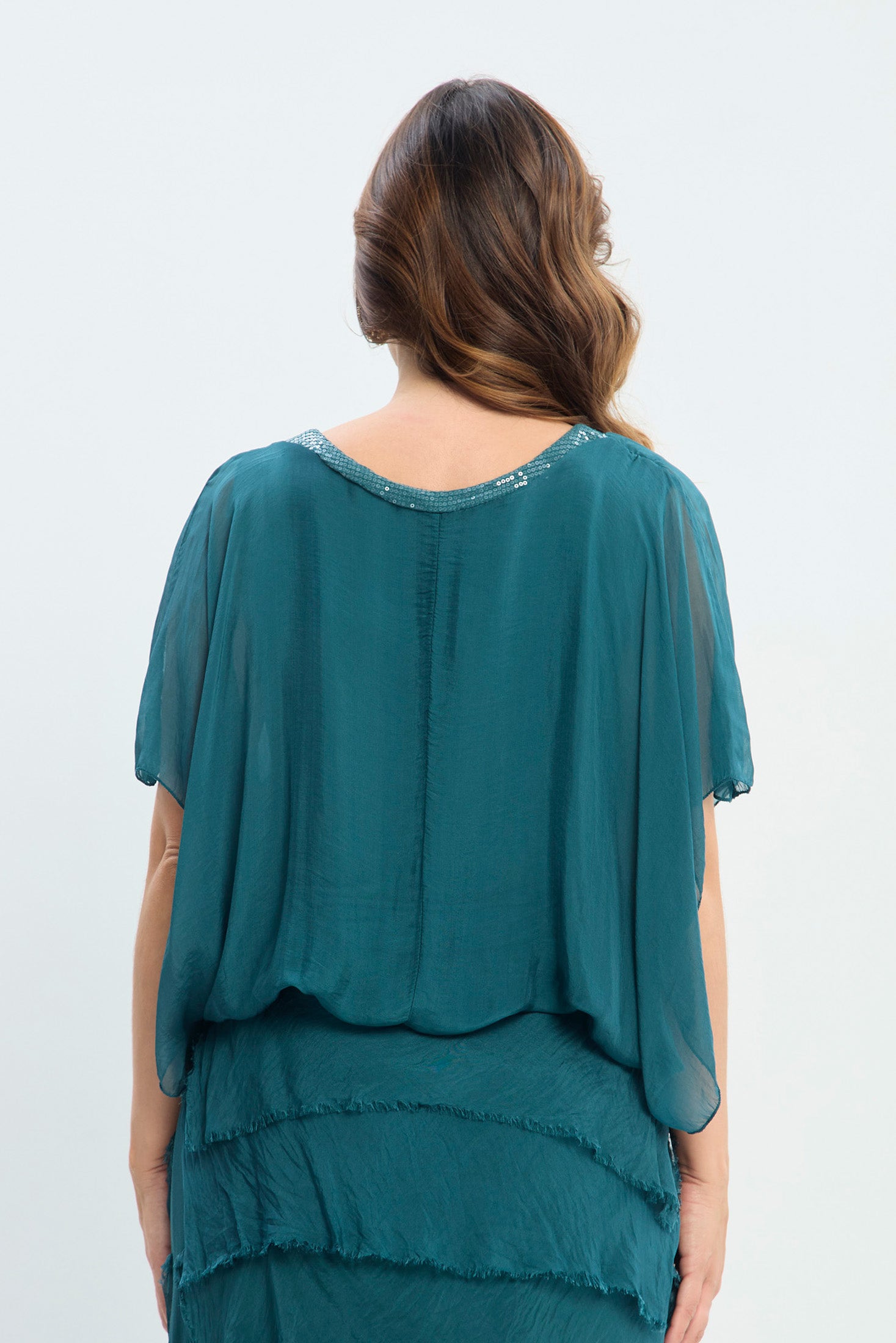 Blusa en Seda con Lentejuelas NEW vista 8 - BYBLA Colombia