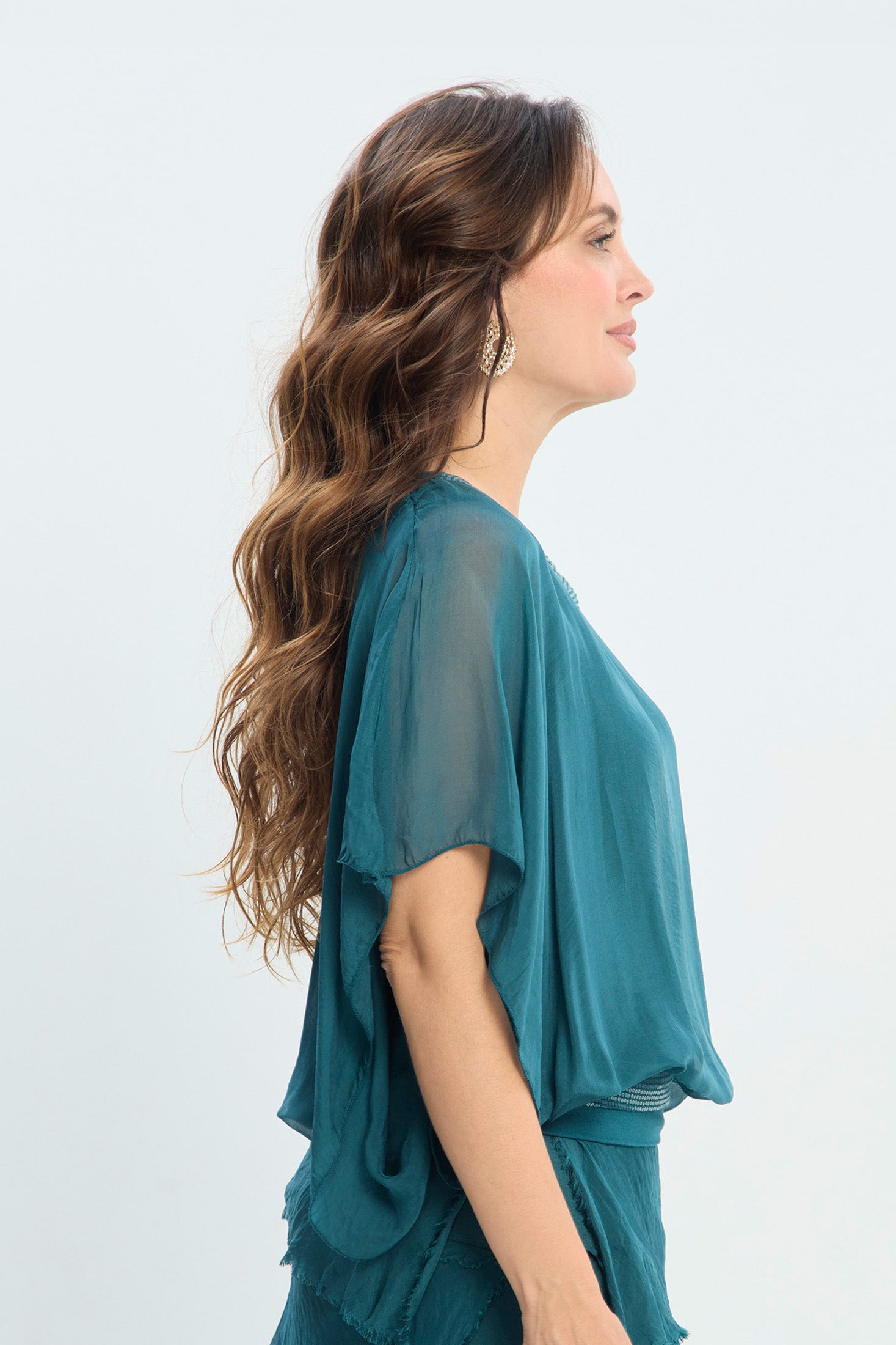 Blusa en Seda con Lentejuelas NEW vista 7 - BYBLA Colombia