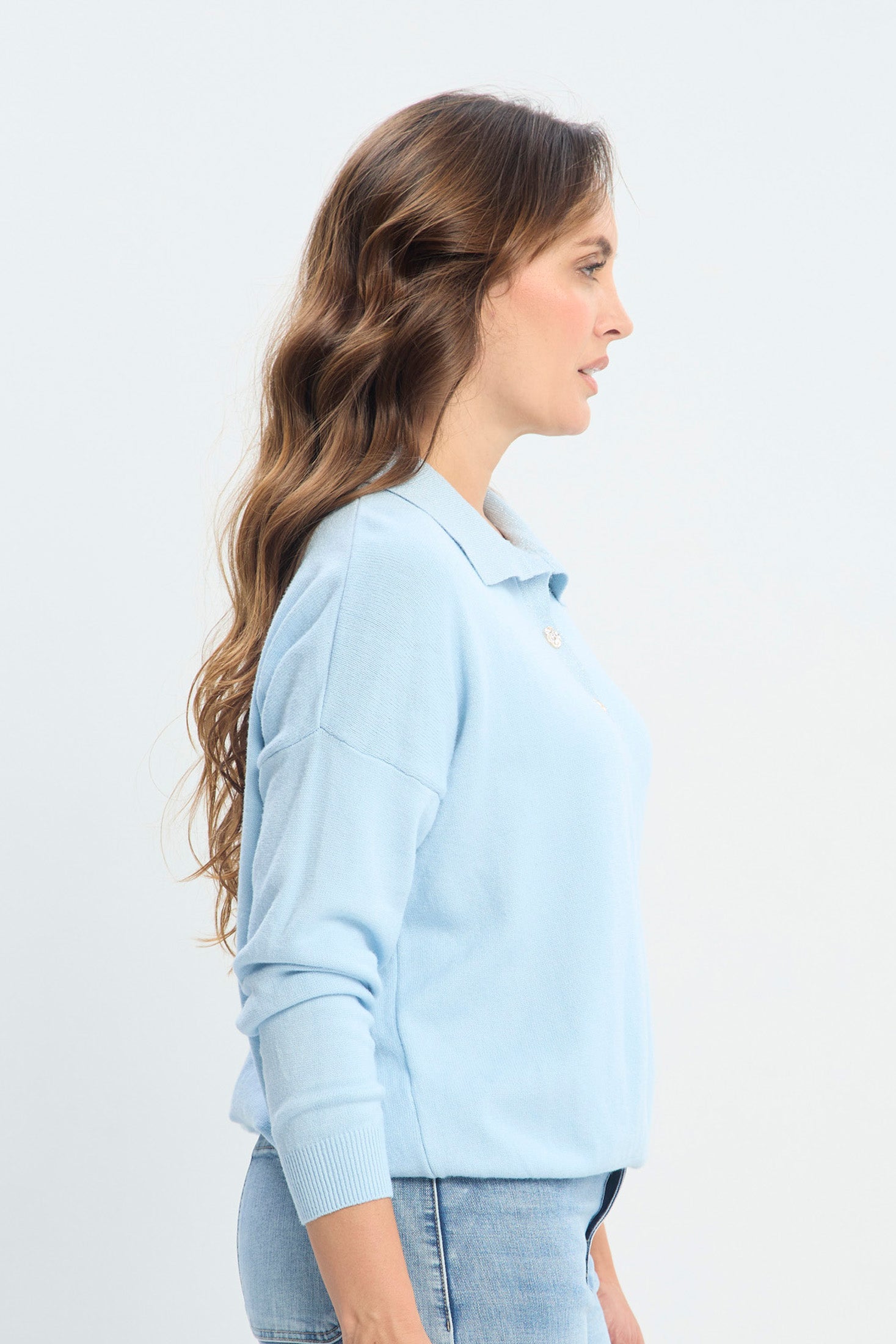 Blusa Tejida con Cuello y Detalles en Lurex NEW vista 7 - BYBLA Colombia