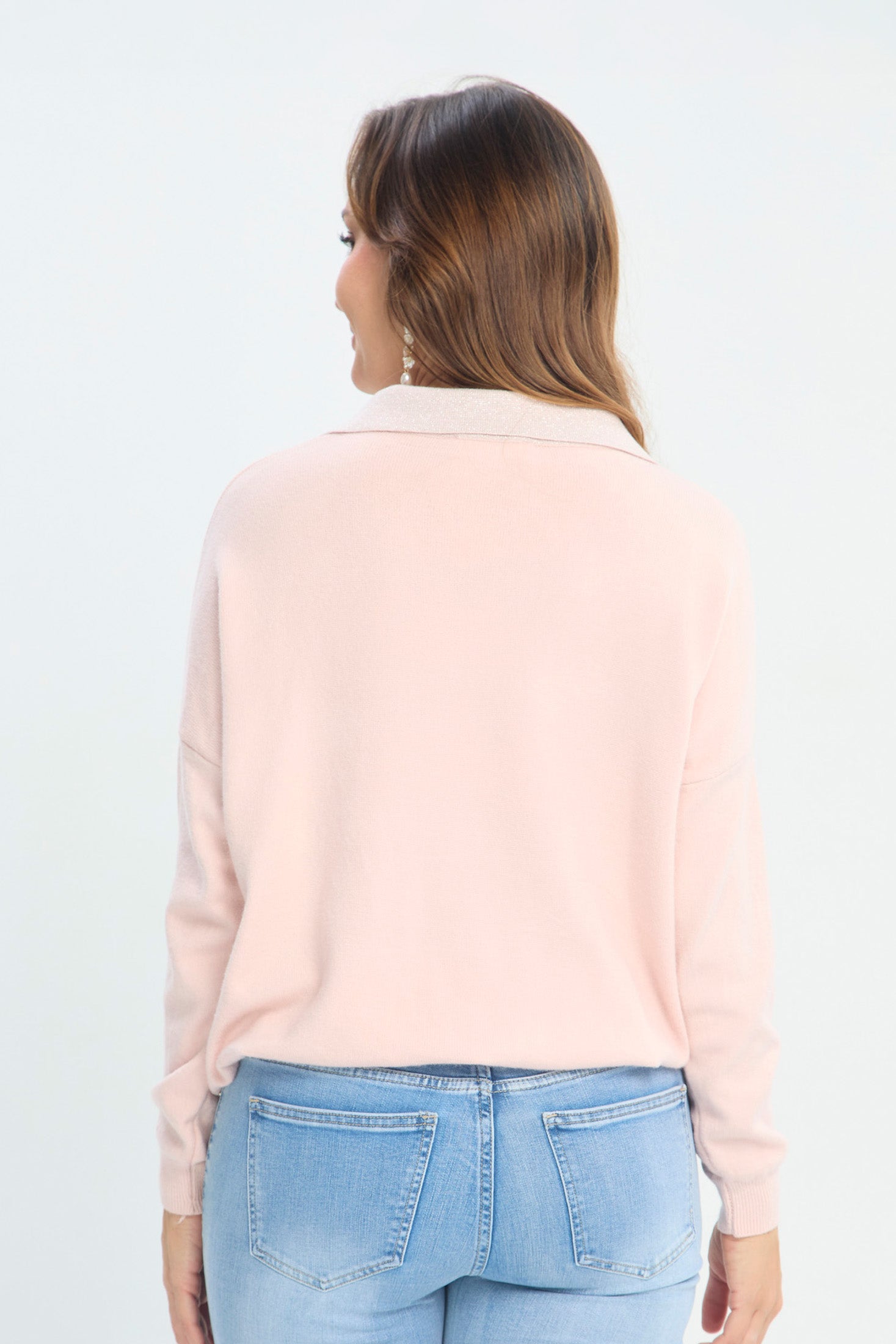 Blusa Tejida con Cuello y Detalles en Lurex NEW vista 9 - BYBLA Colombia
