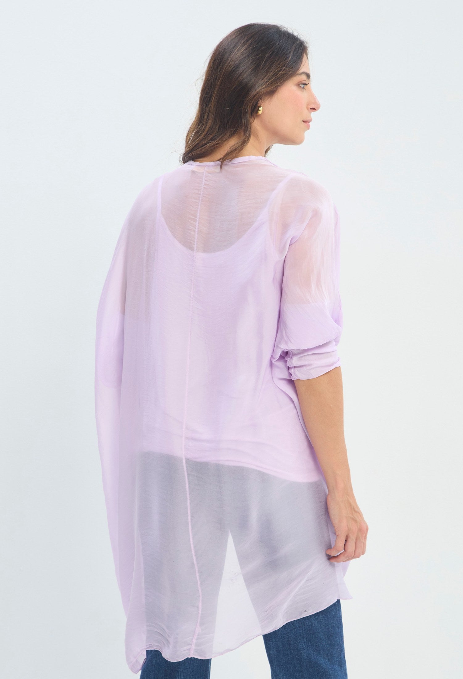 Blusa Vaporosa Drapeado Frontal lila sale BYBLA - vista 3