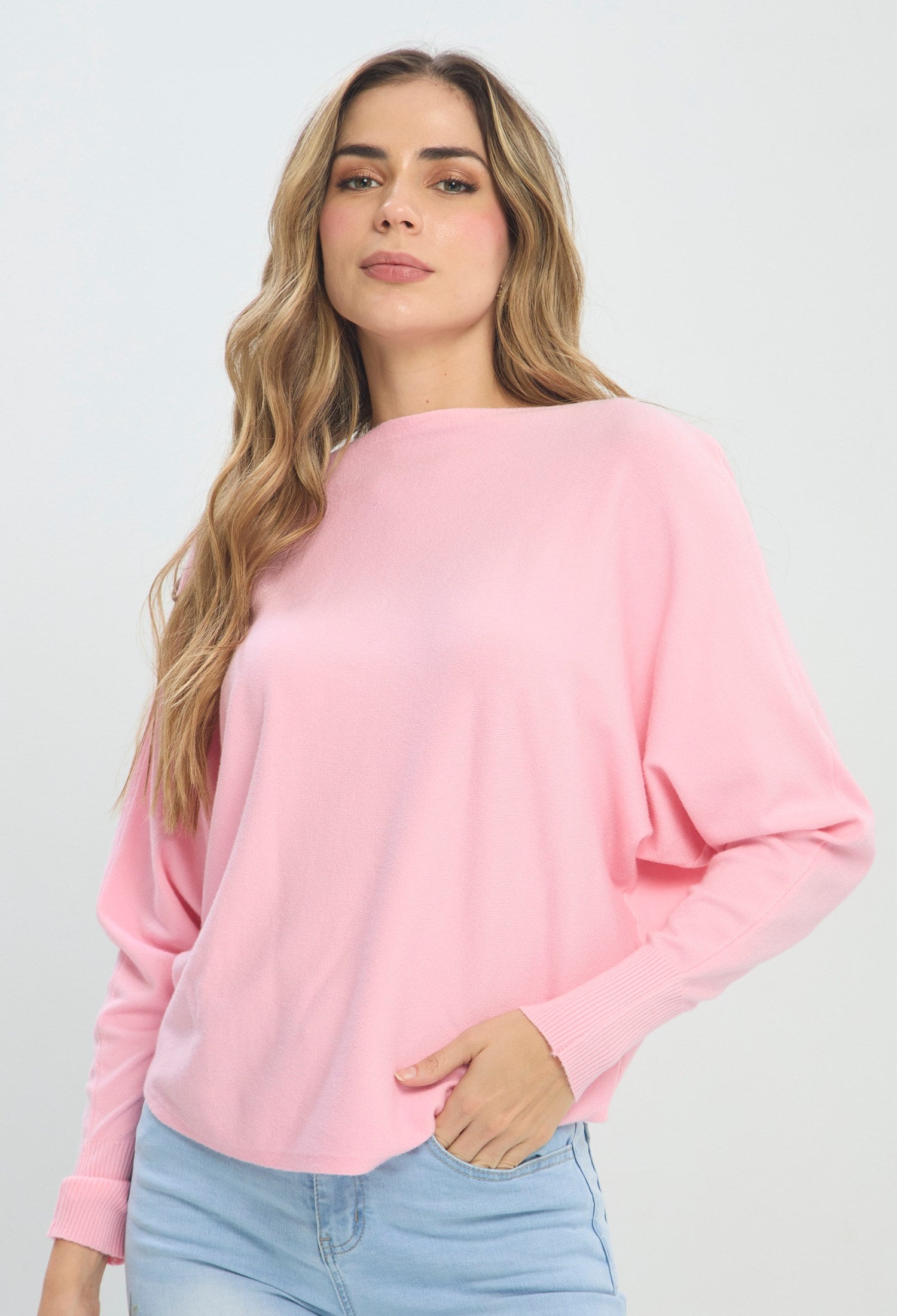 Buzo Cuello Bote Manga Murcielago N rosa BYBLA Colombia