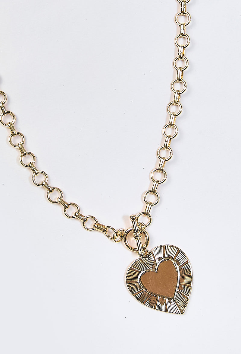 Collar Bolero Corazón Dorado