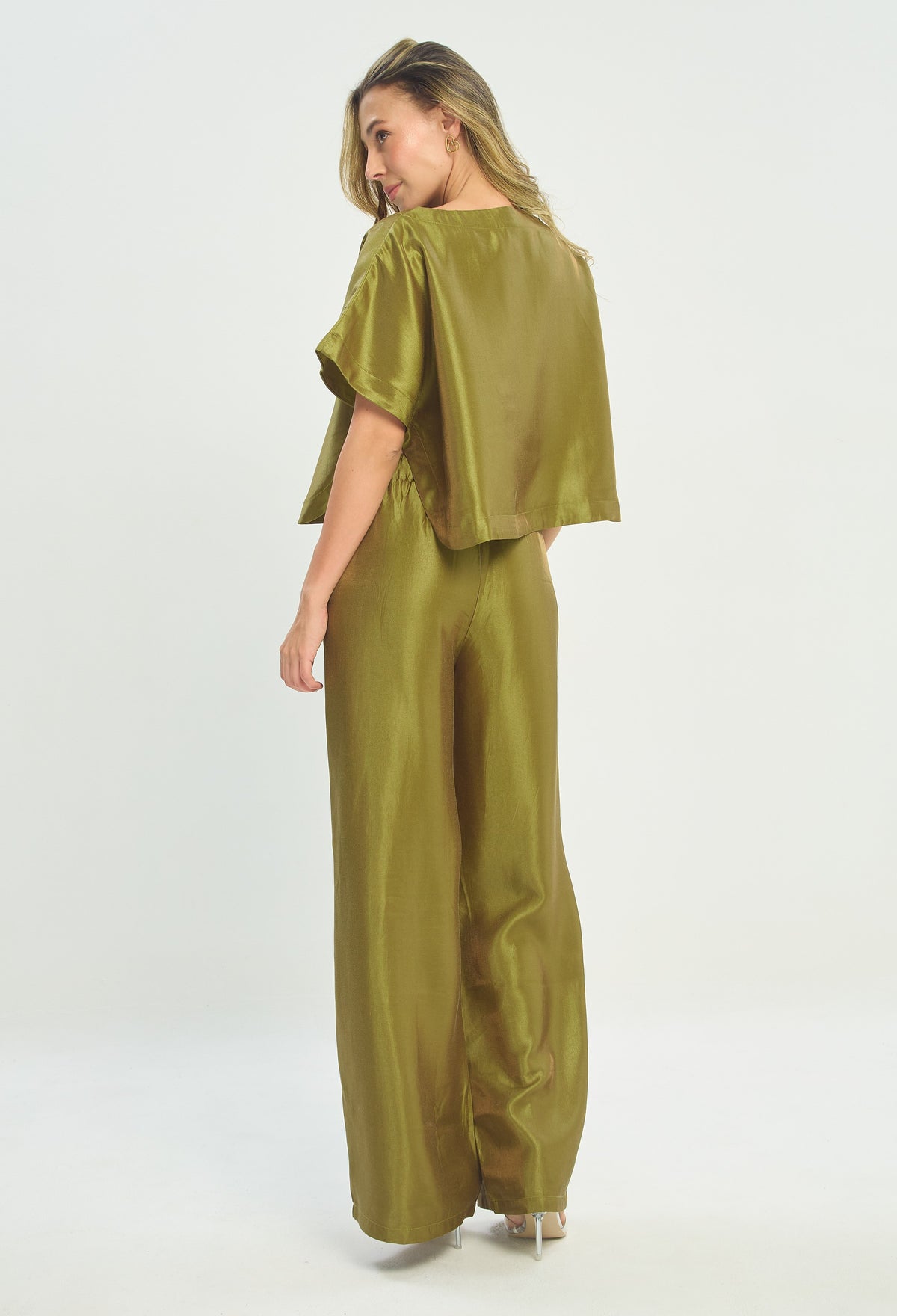 Conjunto Satinado Verde Oliva BYBLA - vista 7