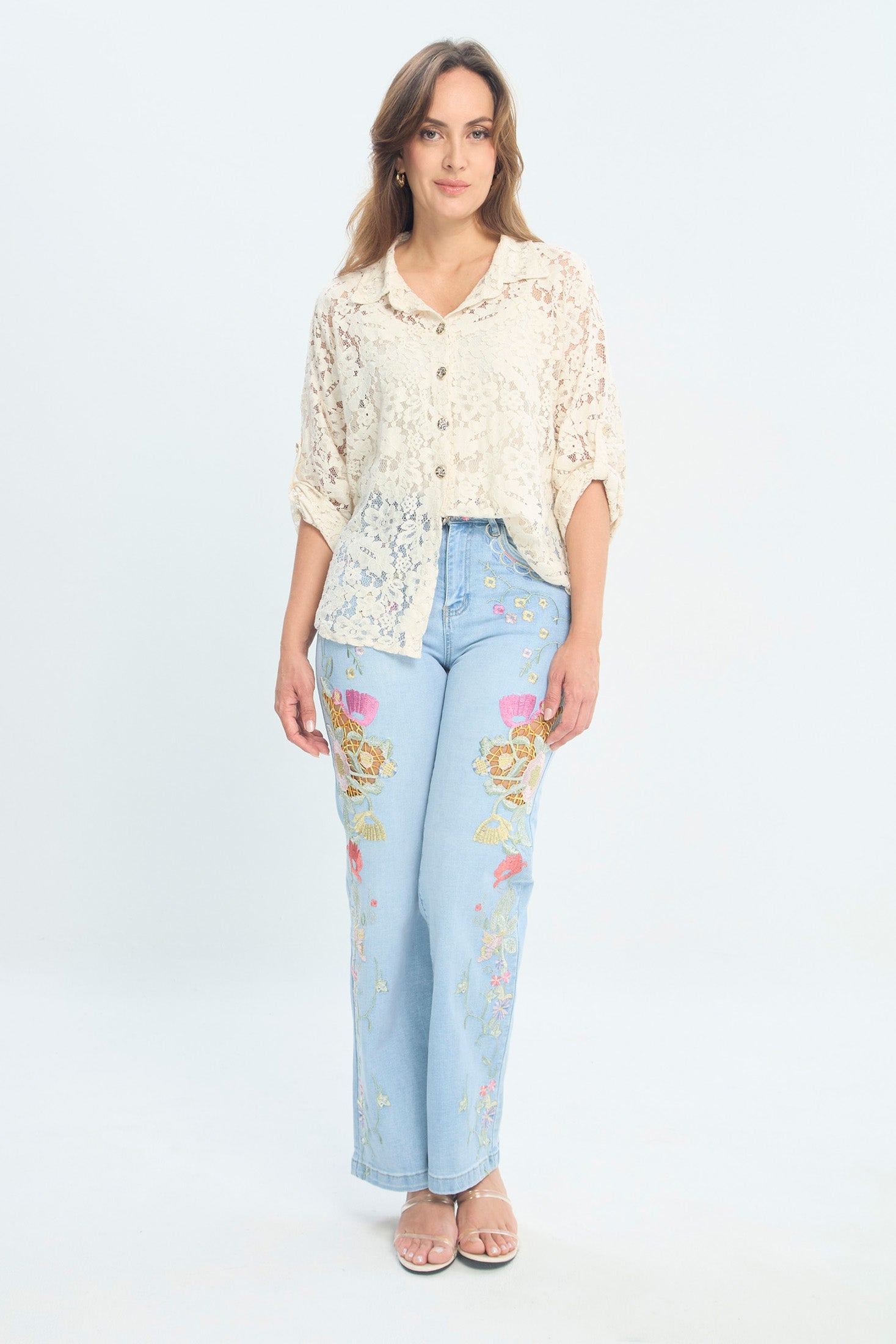 Jean con Bordados Florales NEW