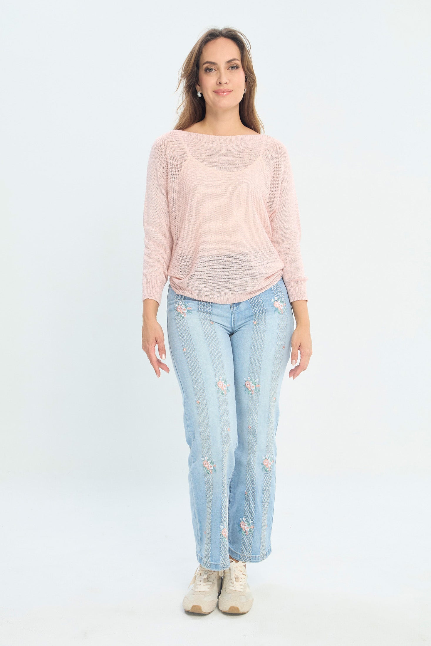 Jean en Denim Bordados Florales NEW