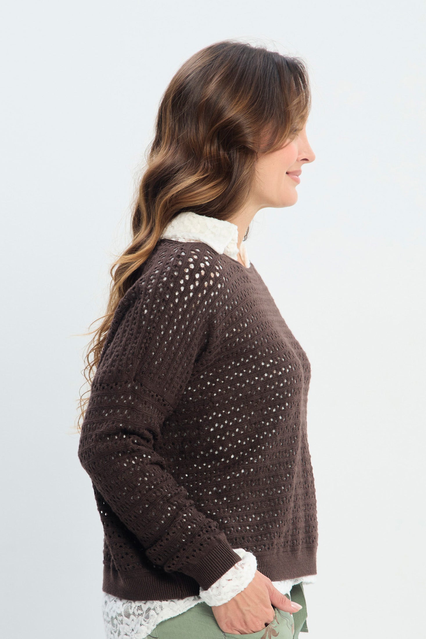 Set Dúo: Camisa en Encaje y Saco Tejido NEW