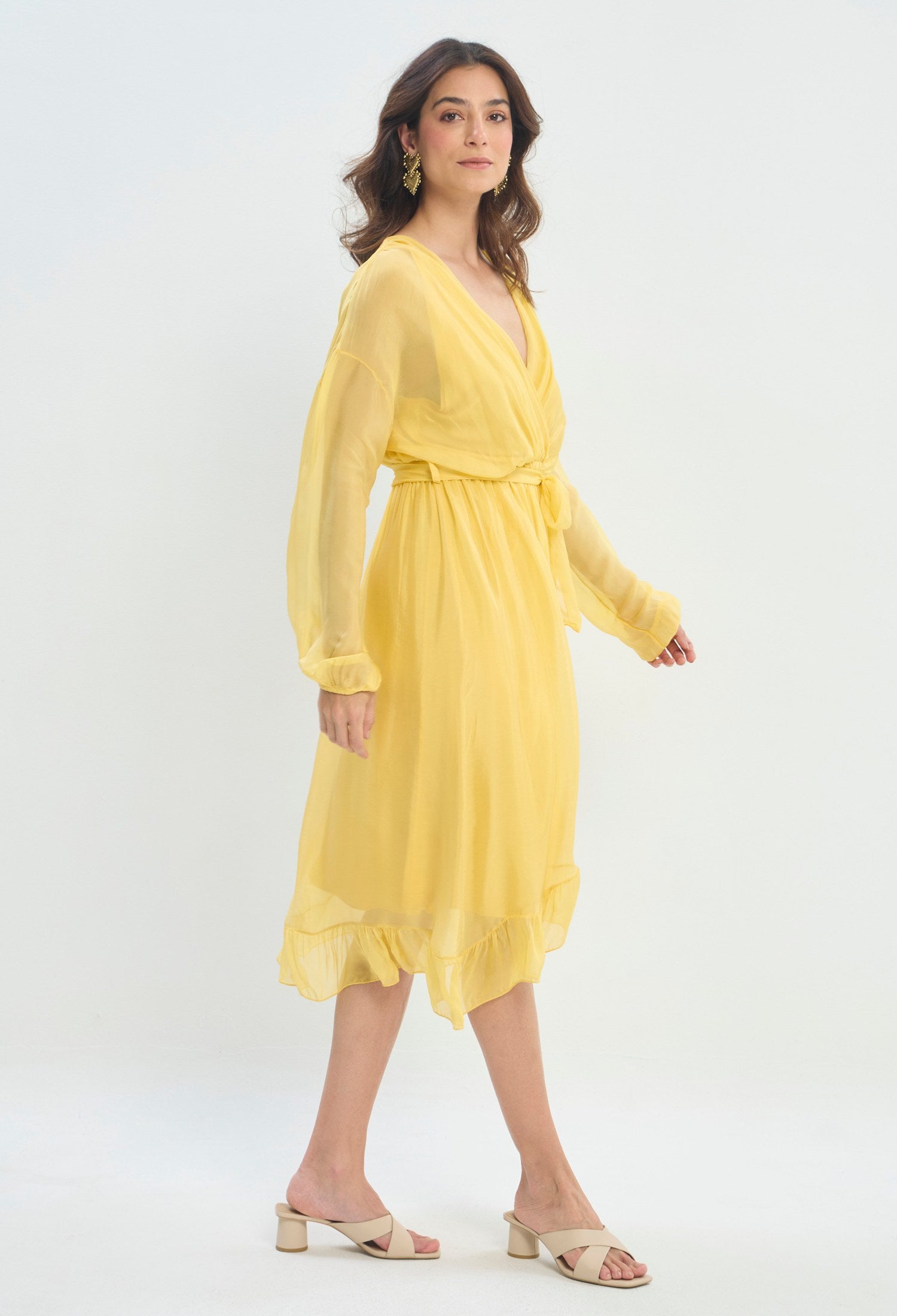 Vestido Largo amarillo sale BYBLA