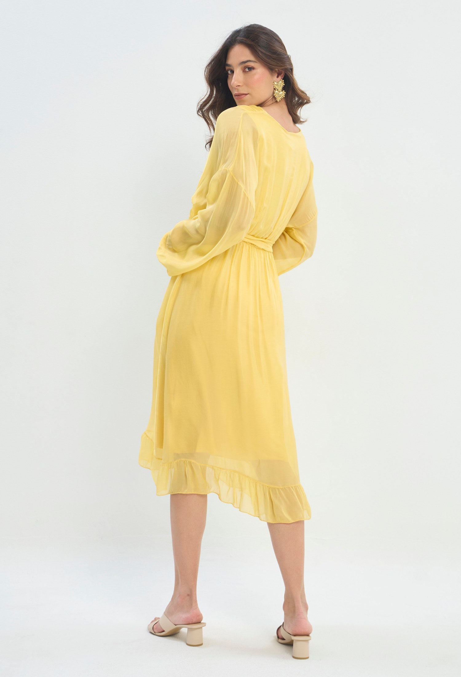 Vestido Largo amarillo sale BYBLA