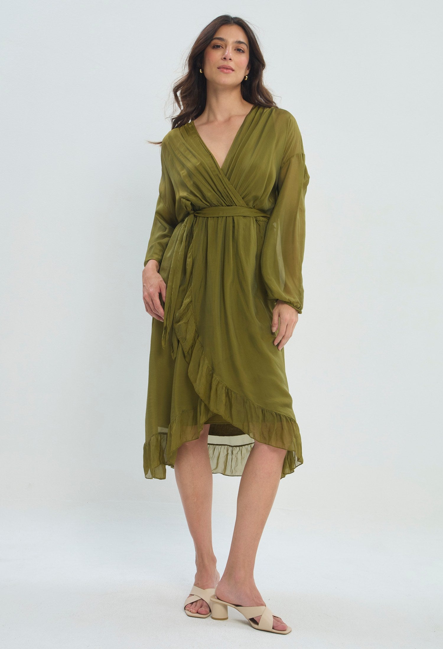 Vestido Largo verde sale BYBLA