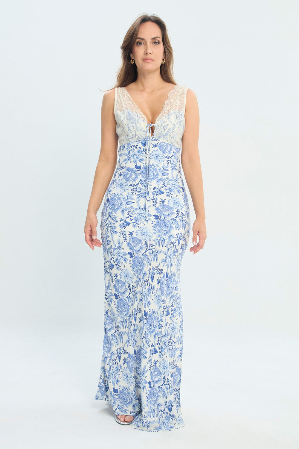 Vestido Largo Floral Encaje NEW - BYBLA Colombia