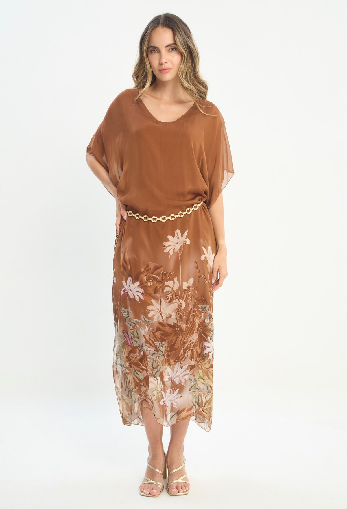 Vestido Largo Marrón - BYBLA outlet - vista 4