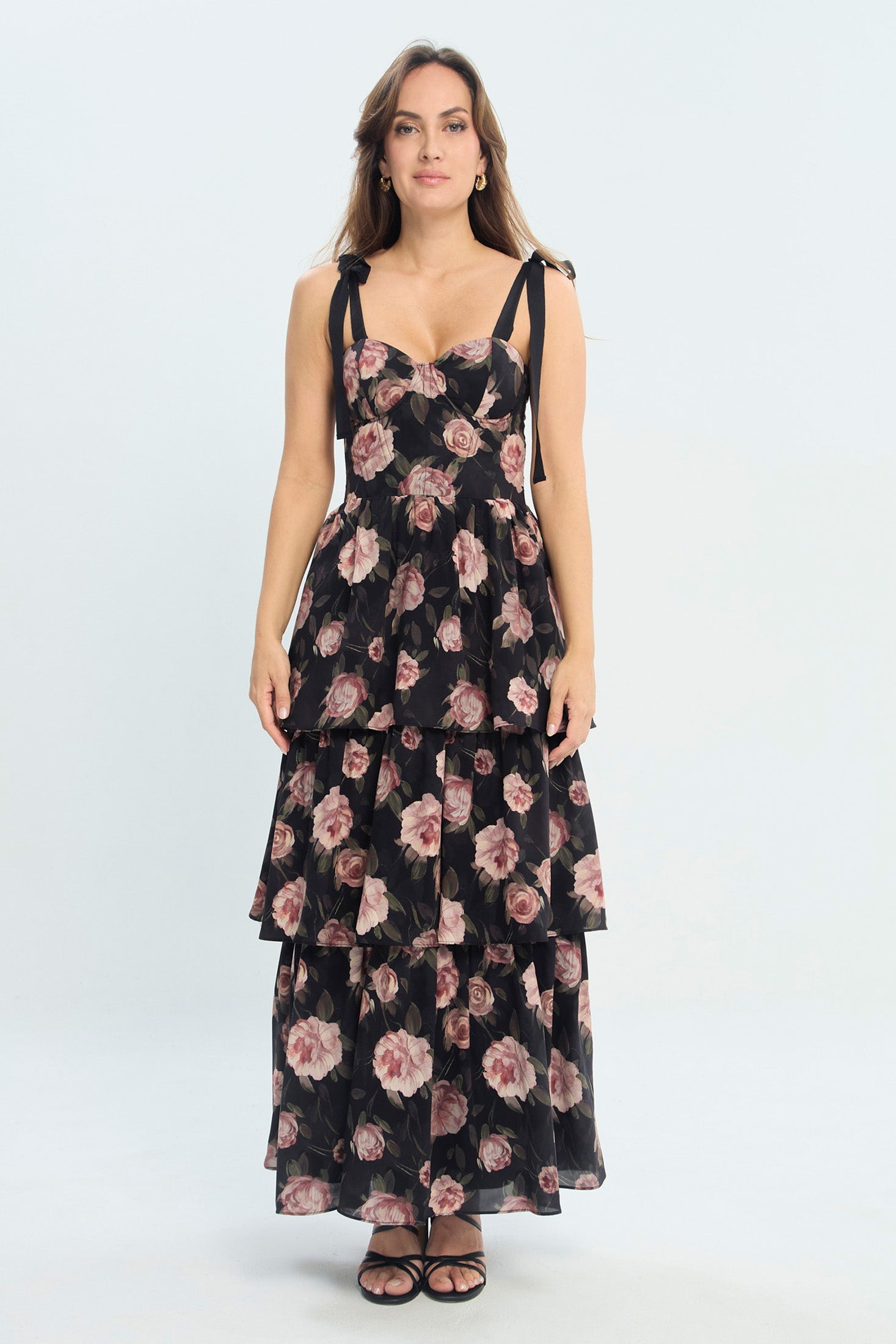 Vestido Midi Floral Corset NEW